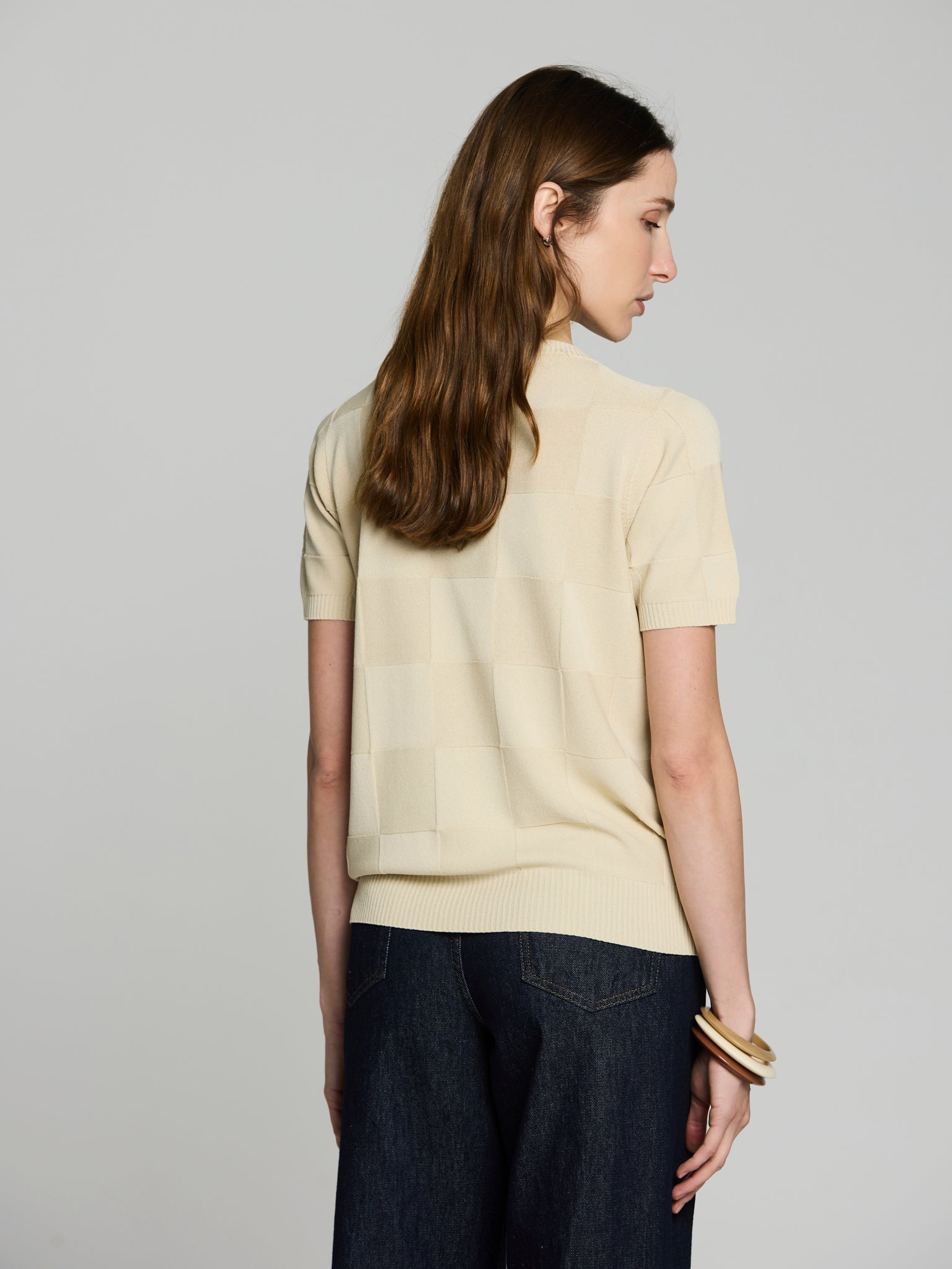 Jersey textura cuadros