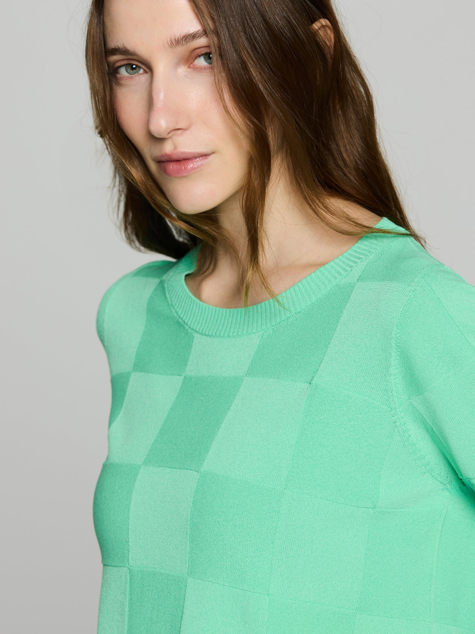 Jersey textura cuadros