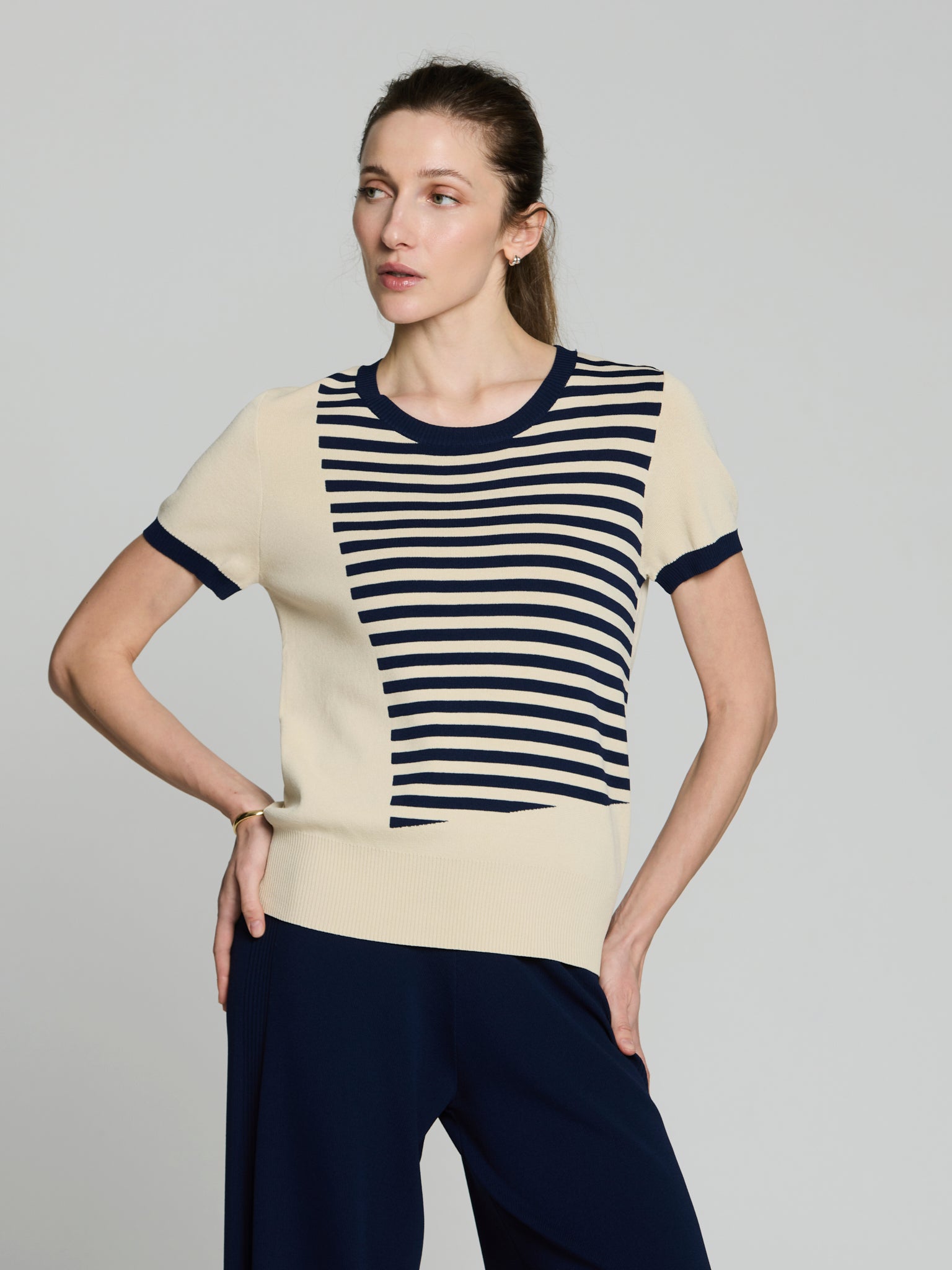 Jersey punto asimétrico