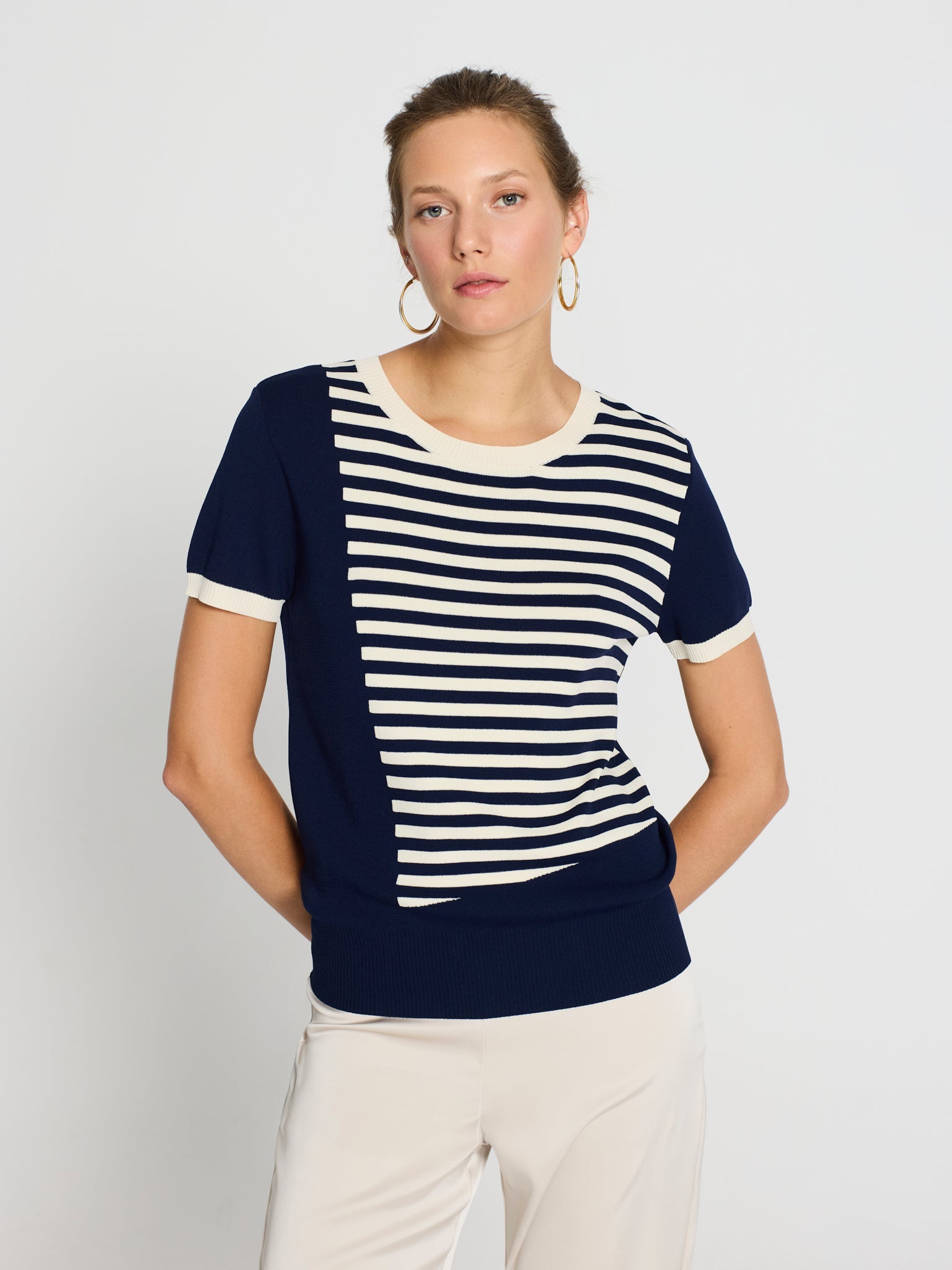 Jersey punto asimétrico