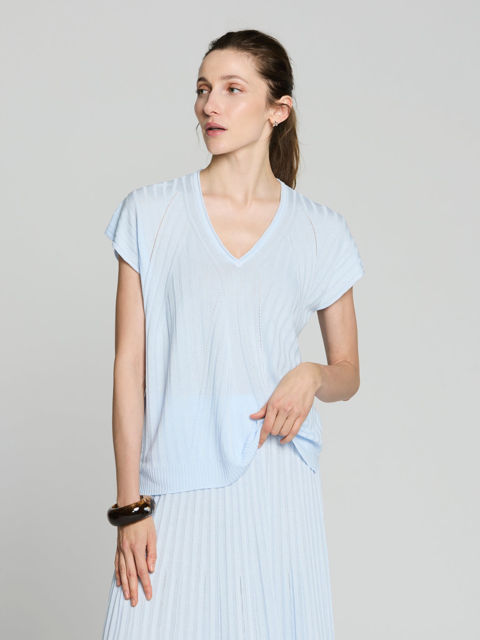 Túnica canalé tencel