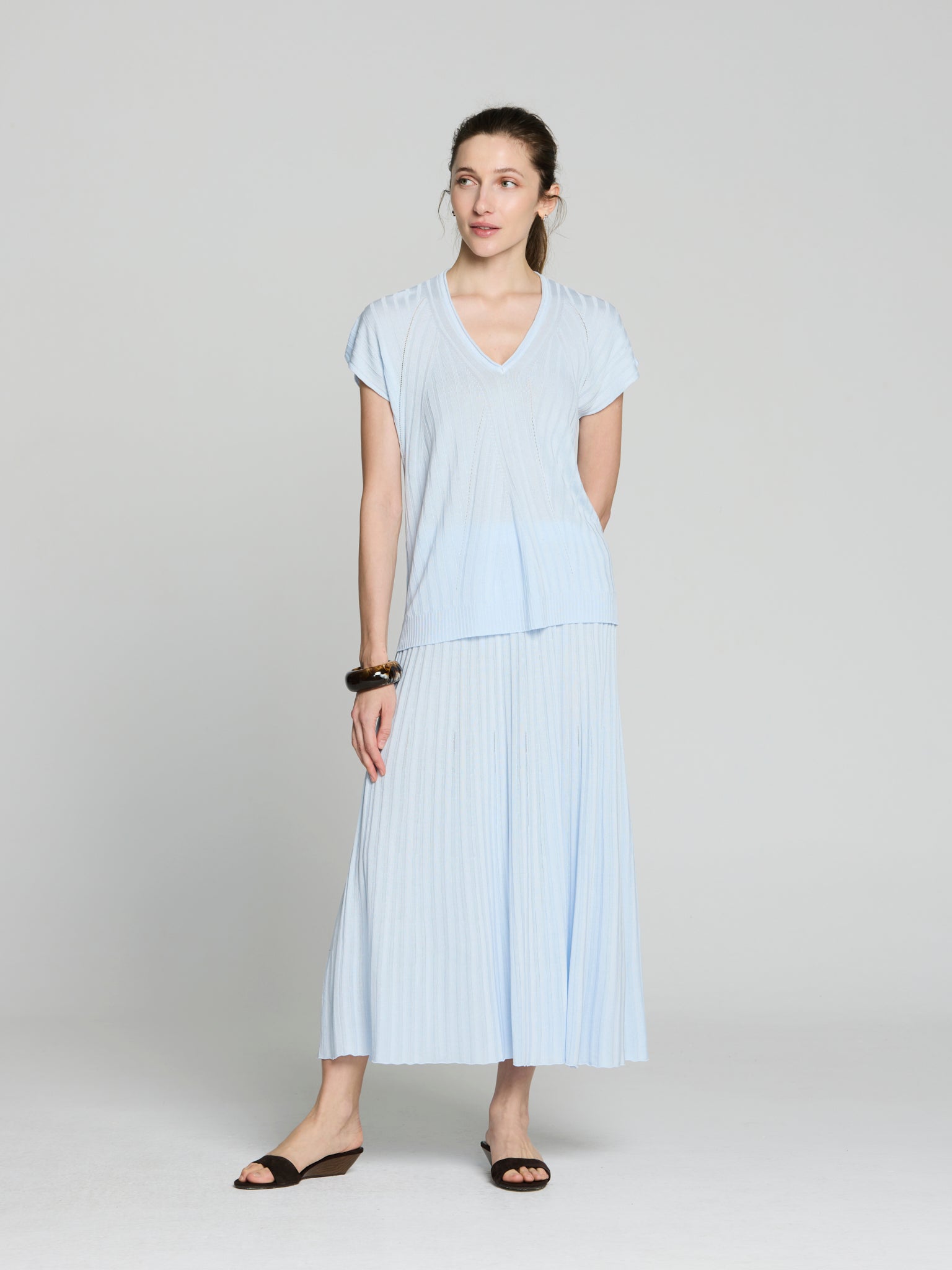 Túnica canalé tencel