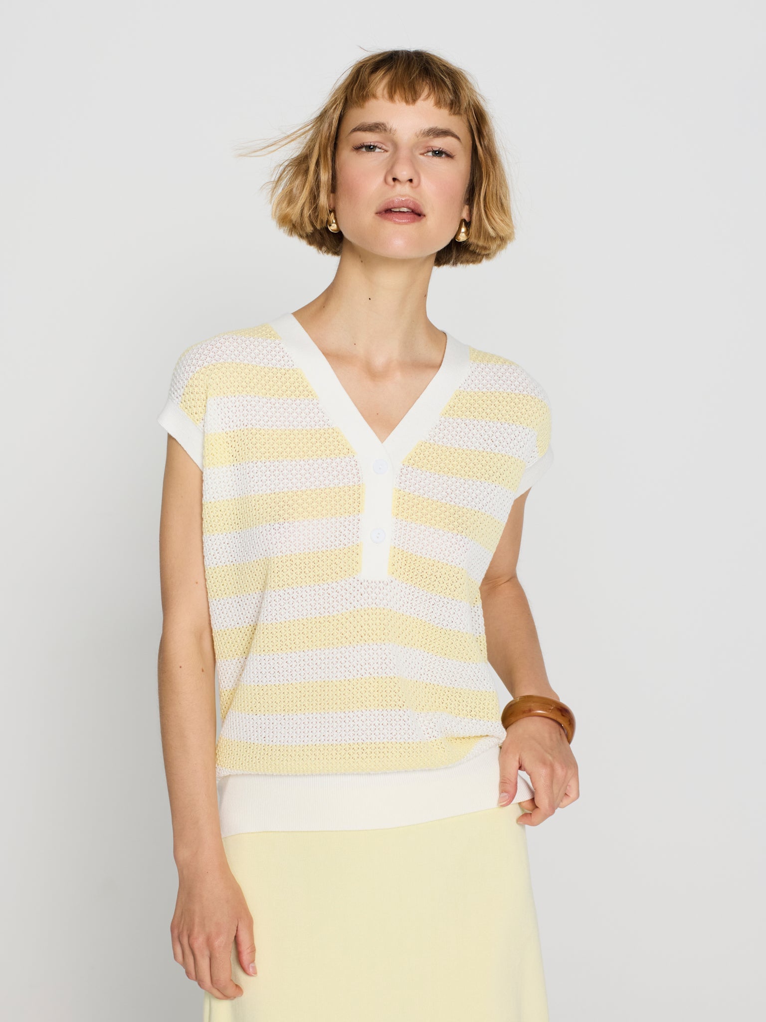 Jersey rayas botones