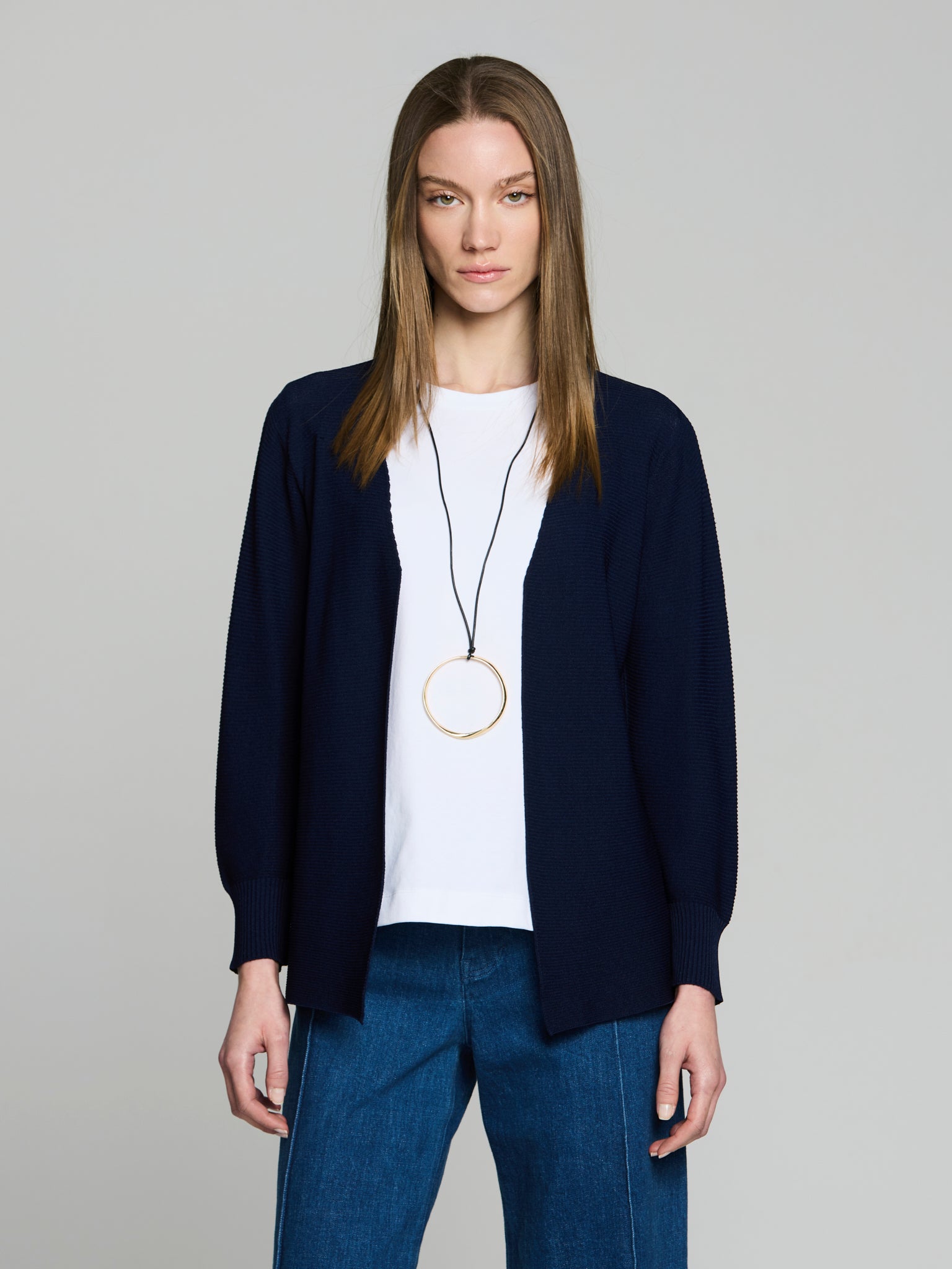 Cárdigan punto otoman