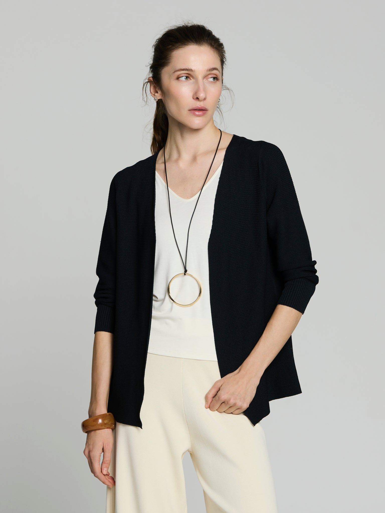 Cárdigan punto otoman