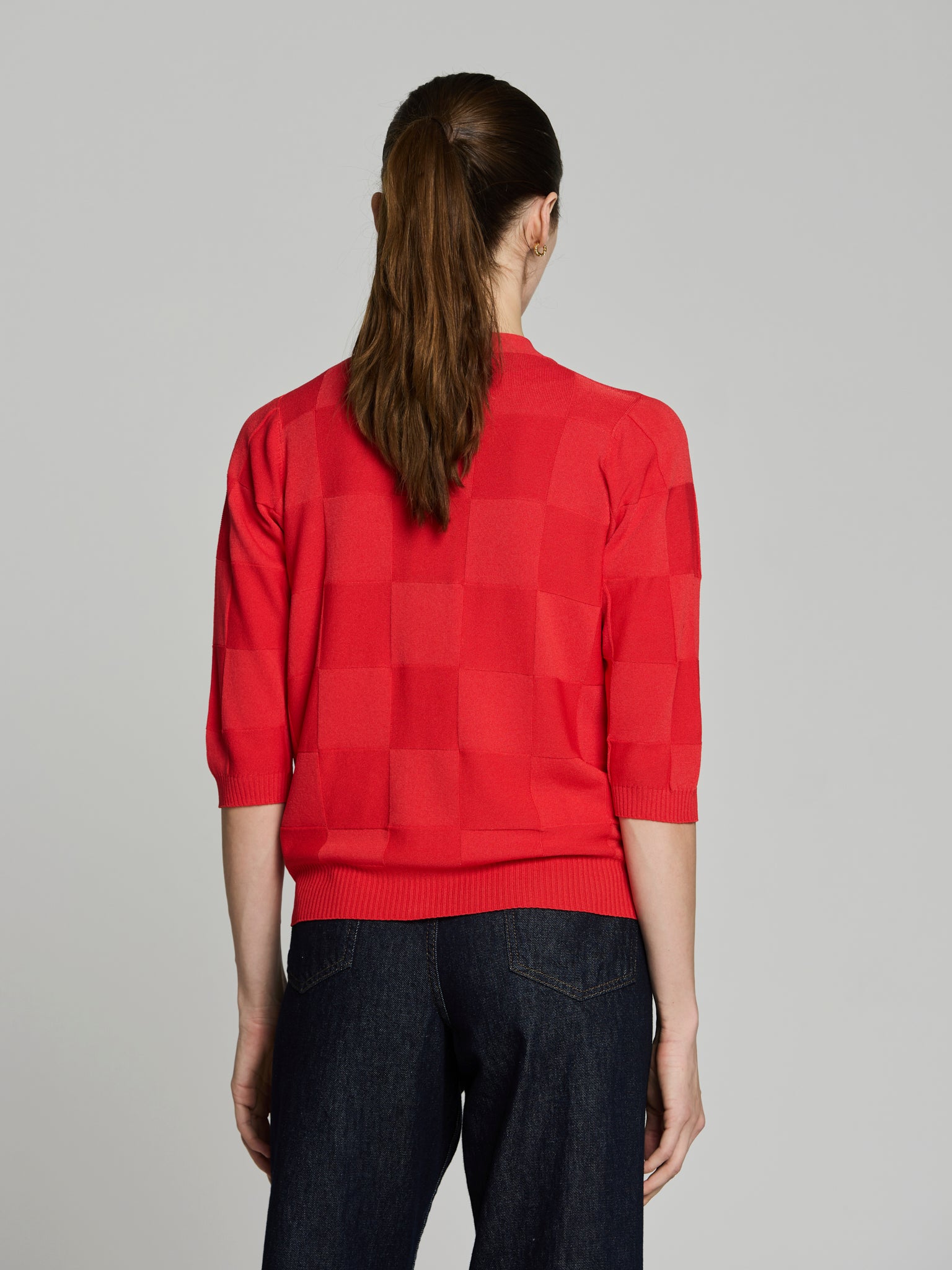 Càrdigan textura quadres