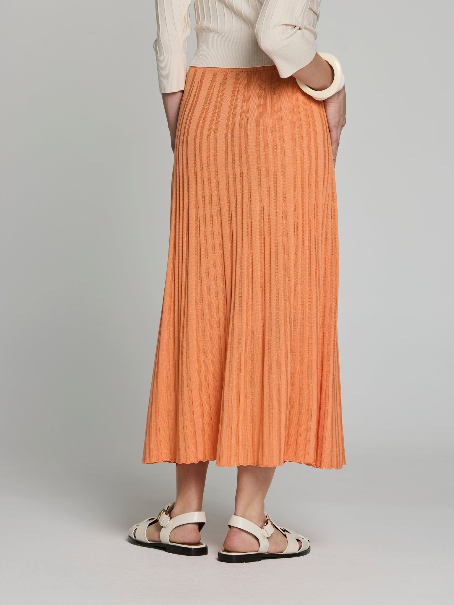 Falda canalé tencel