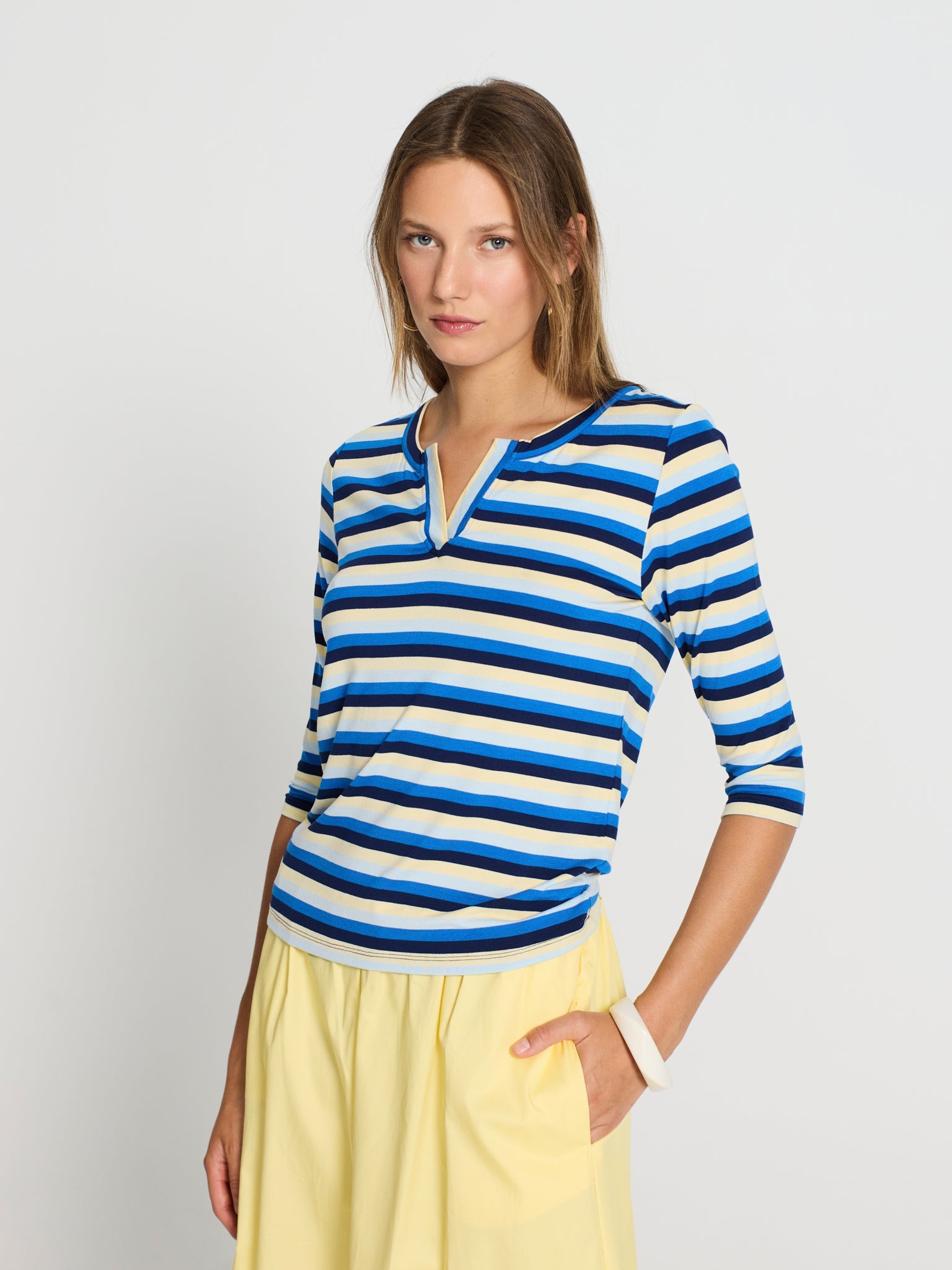 Camiseta listados viscosa