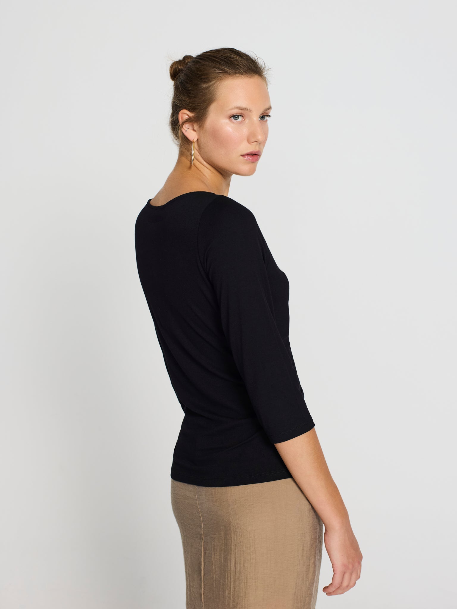 Camiseta fruncida viscosa