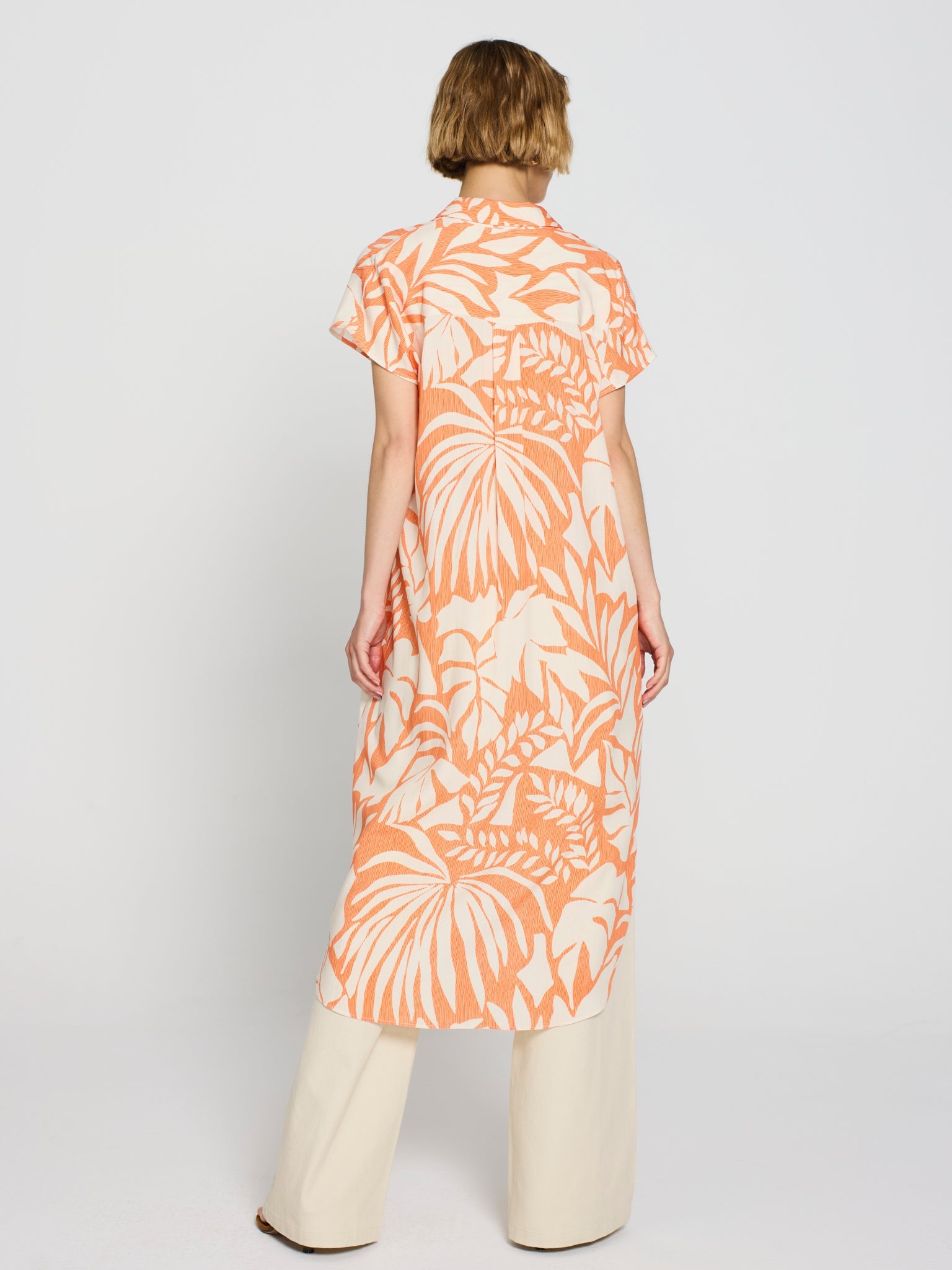 Vestido camisero bicolor