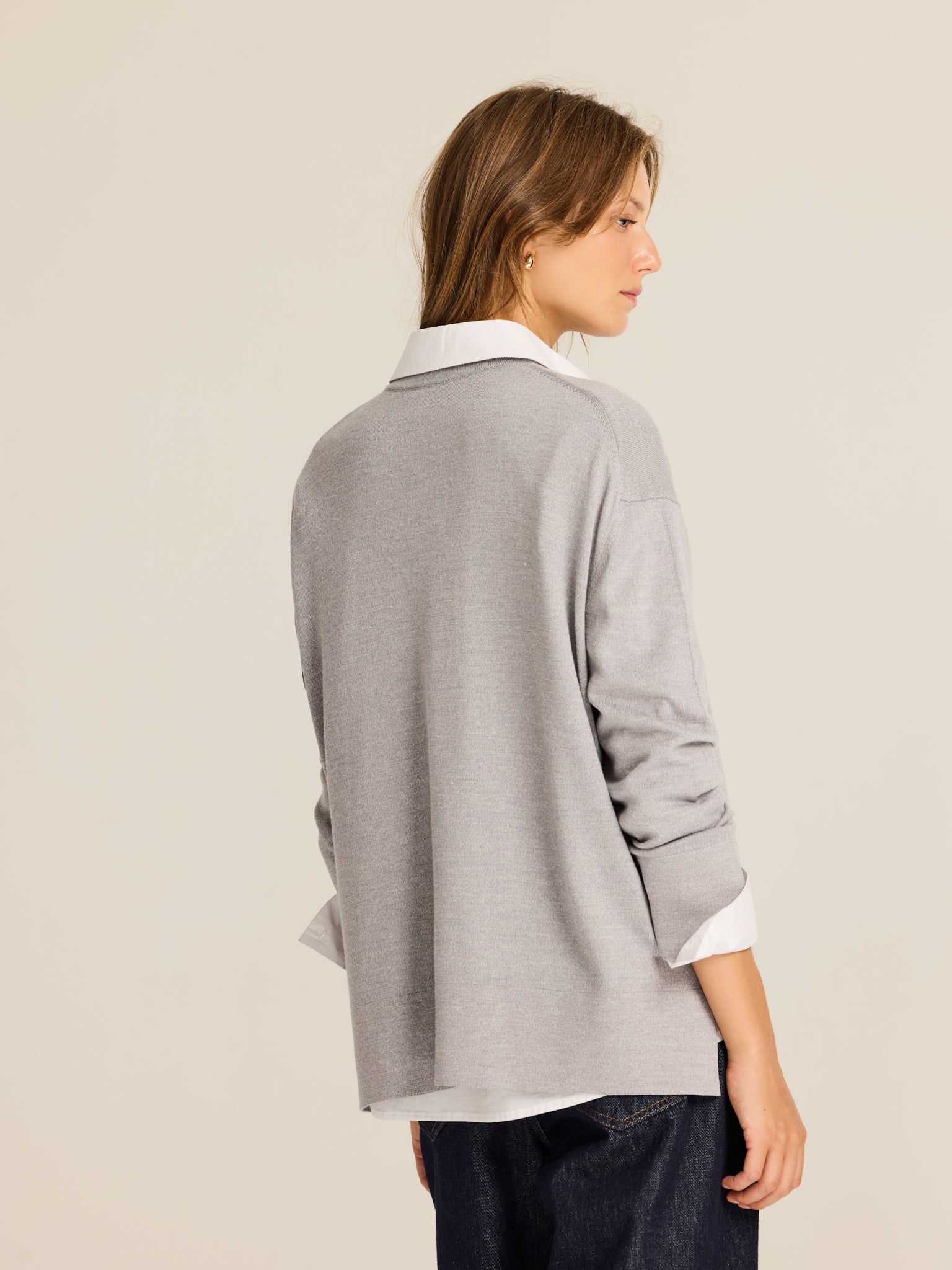Jersey de punto con escote en V