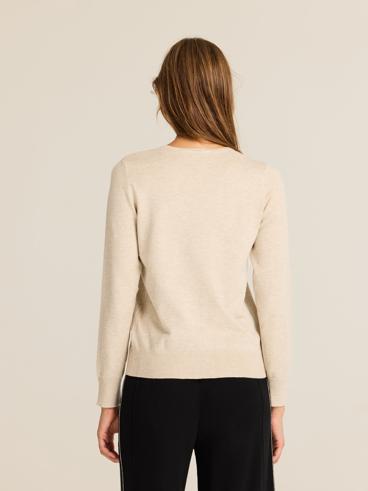 Viscose round neck sweater