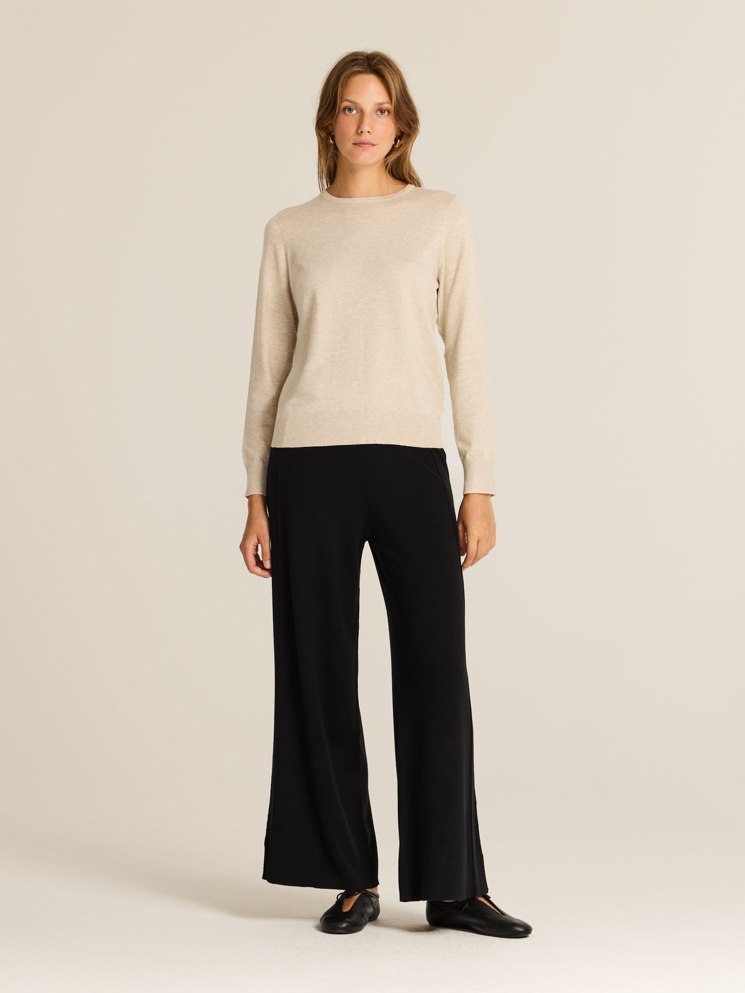 Viscose round neck sweater