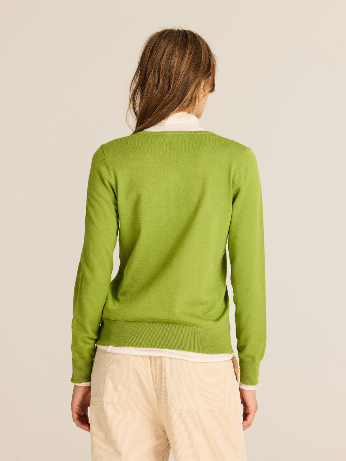 Jersey de viscosa con escote en V