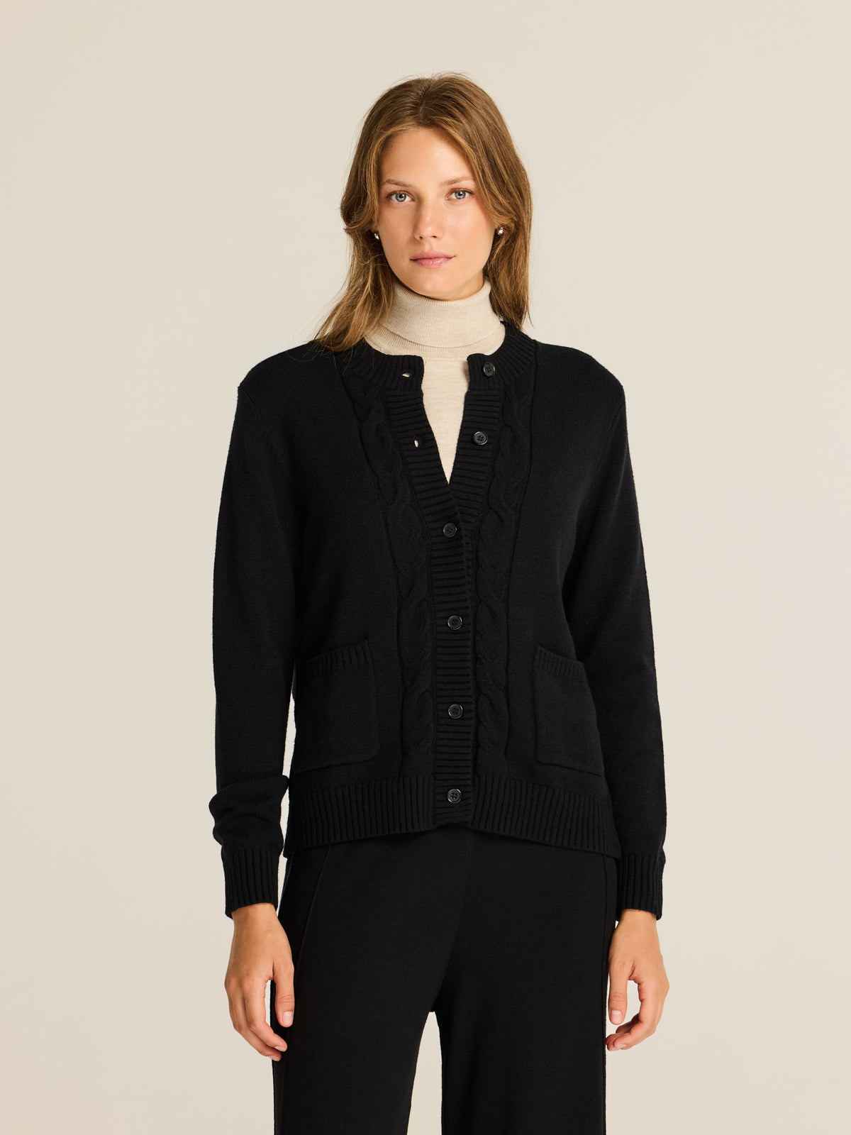 Chaqueta de punto con trenzas