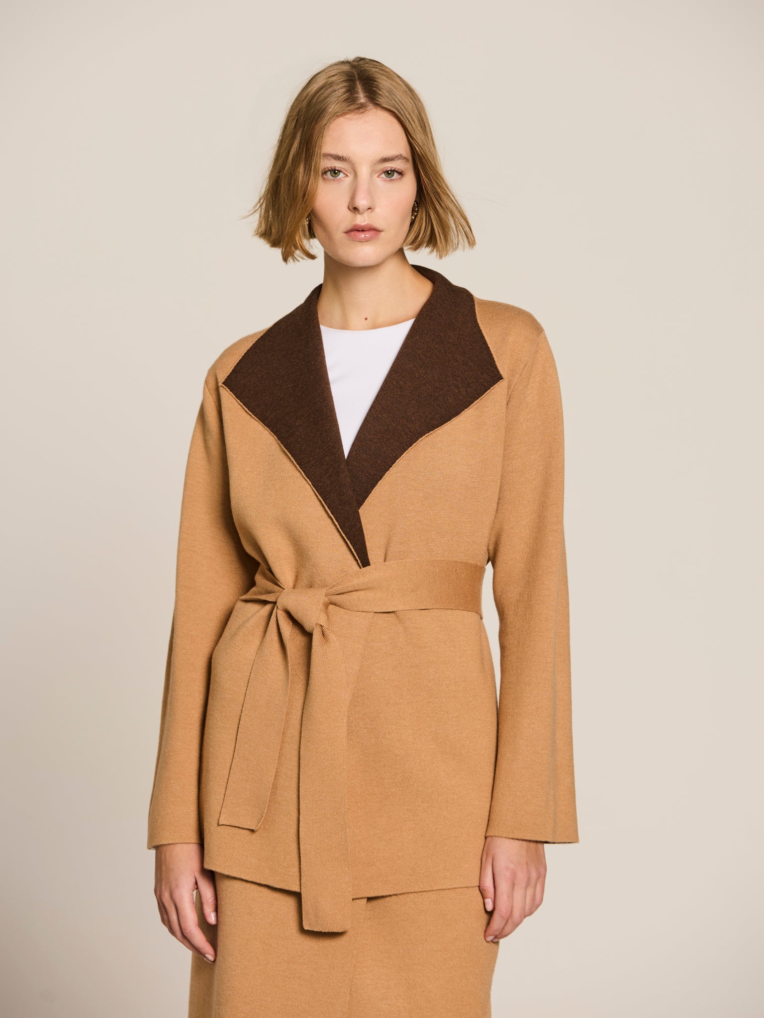 Reversible Milano knit jacket