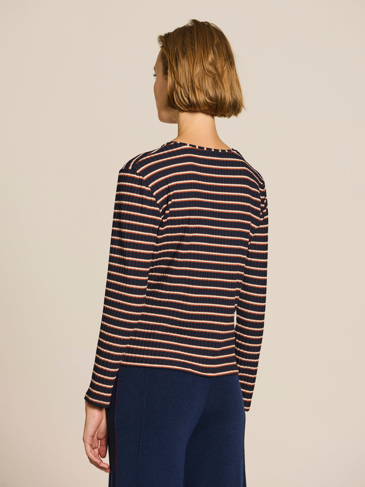 Camiseta tricolor con lúrex