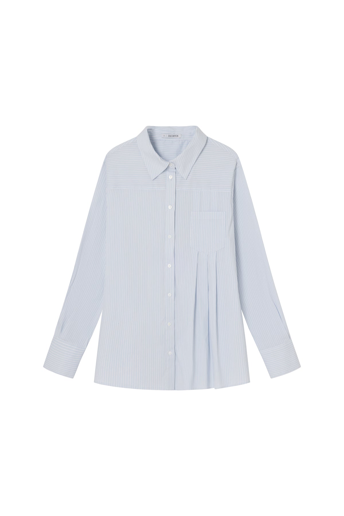 Cotton shirt with pleats