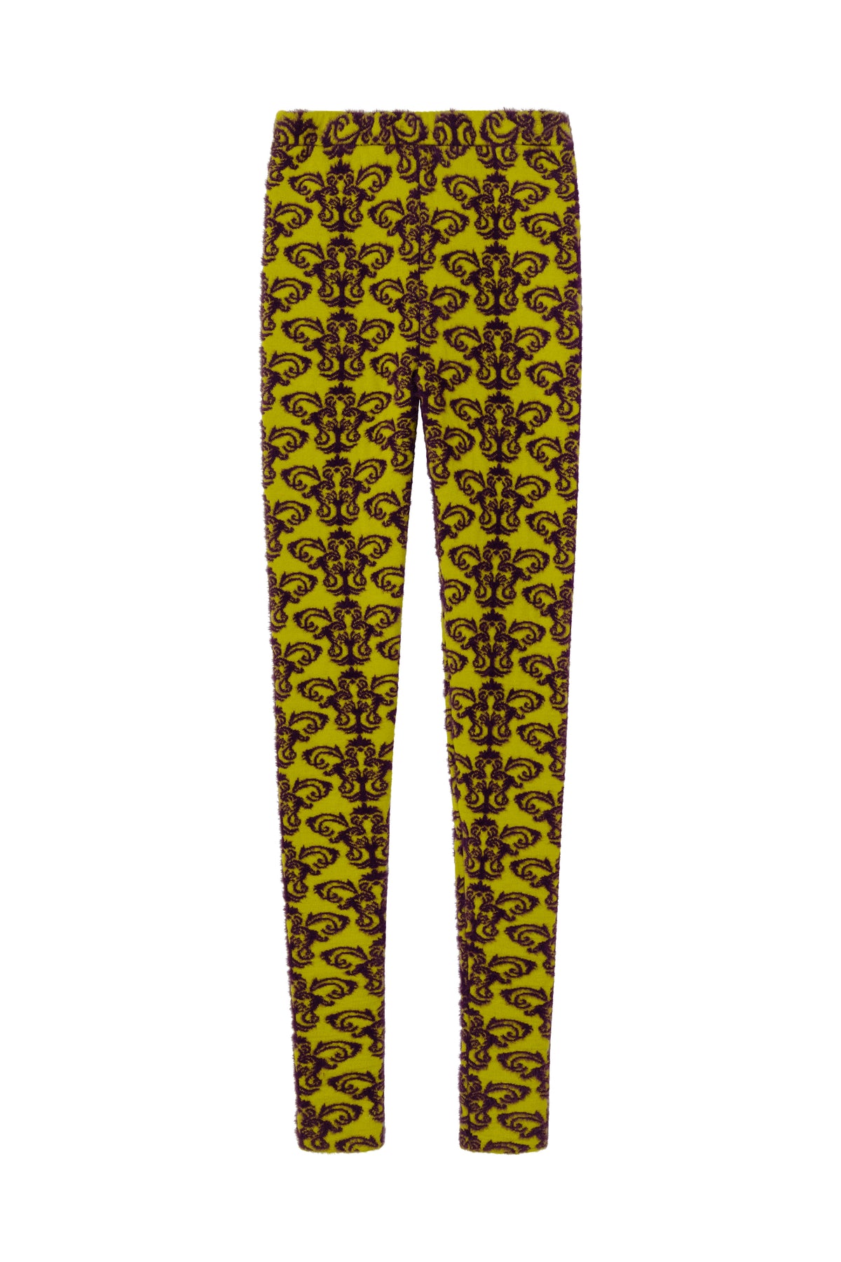 Jacquard wool leggings