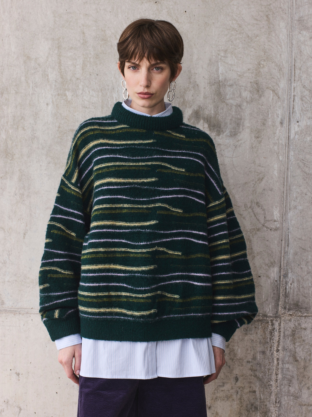 Jersey de punto con rayas multicolor