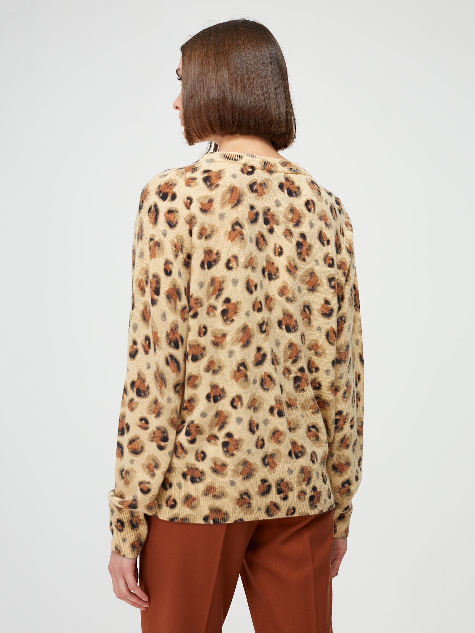 Jersey cuello redondo animal print