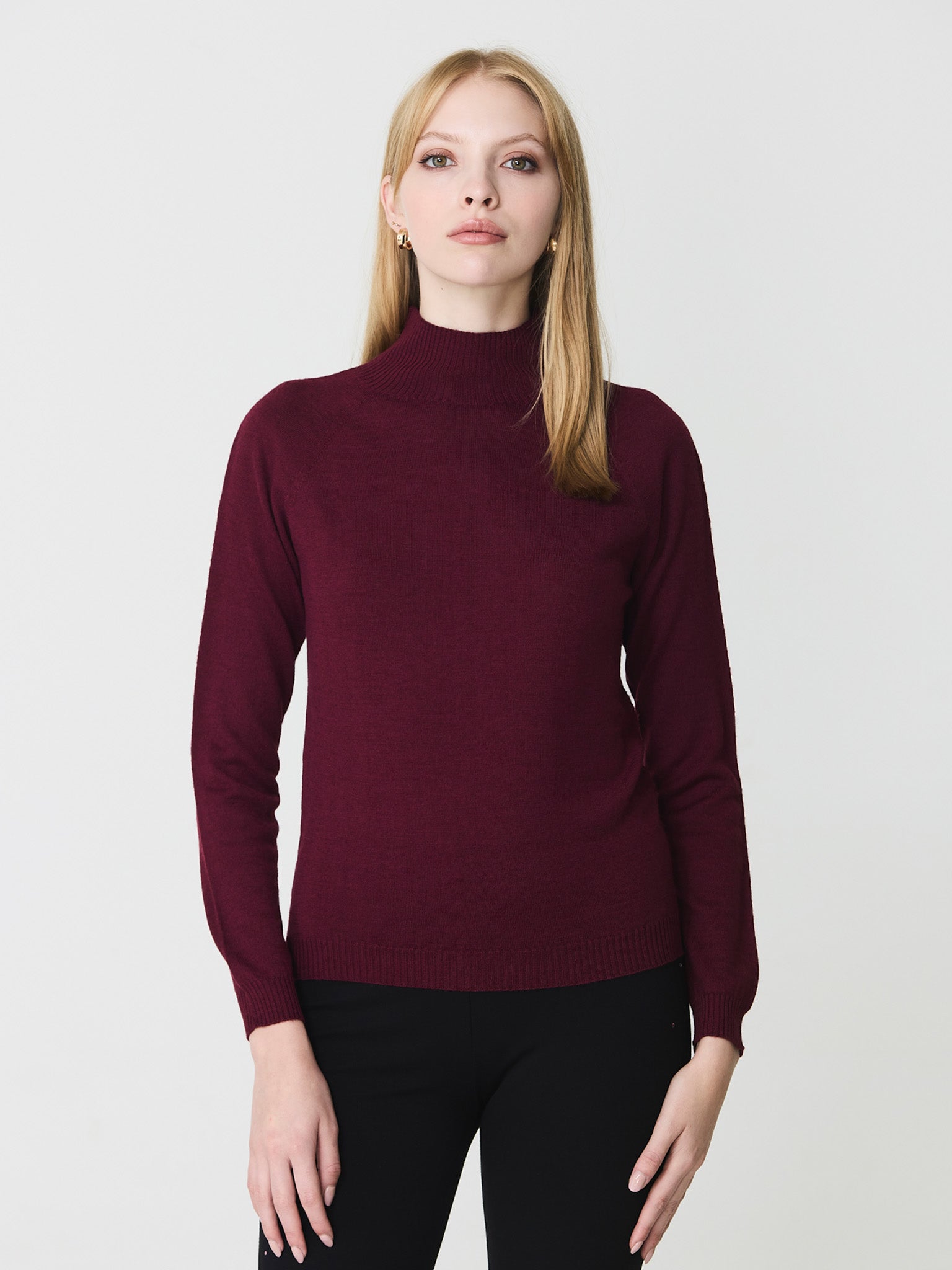 high neck sweater