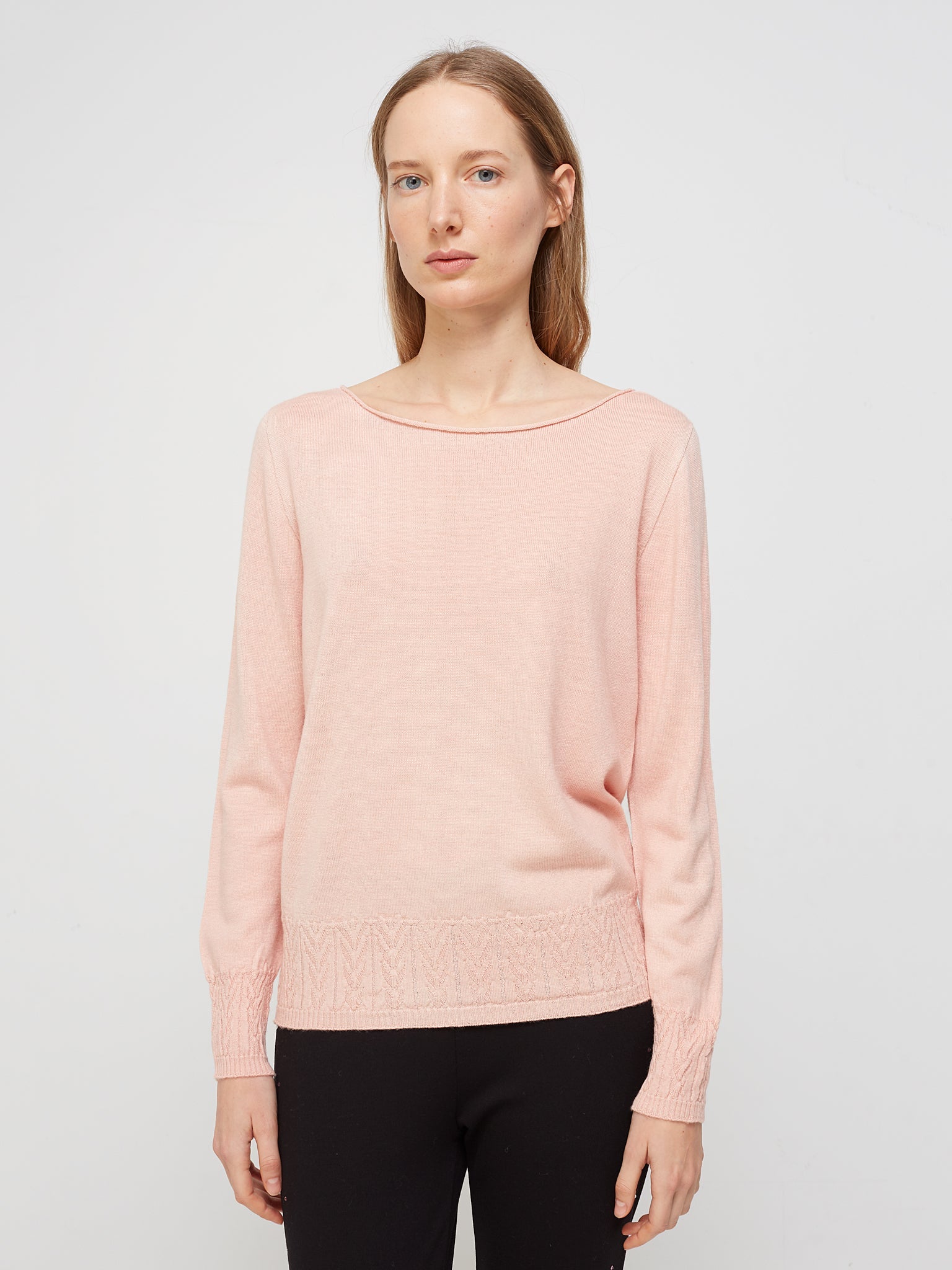 Boat neck sweater