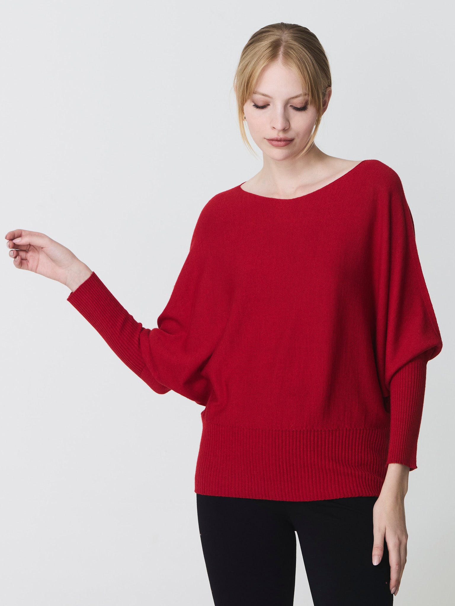 Batwing sleeve sweater