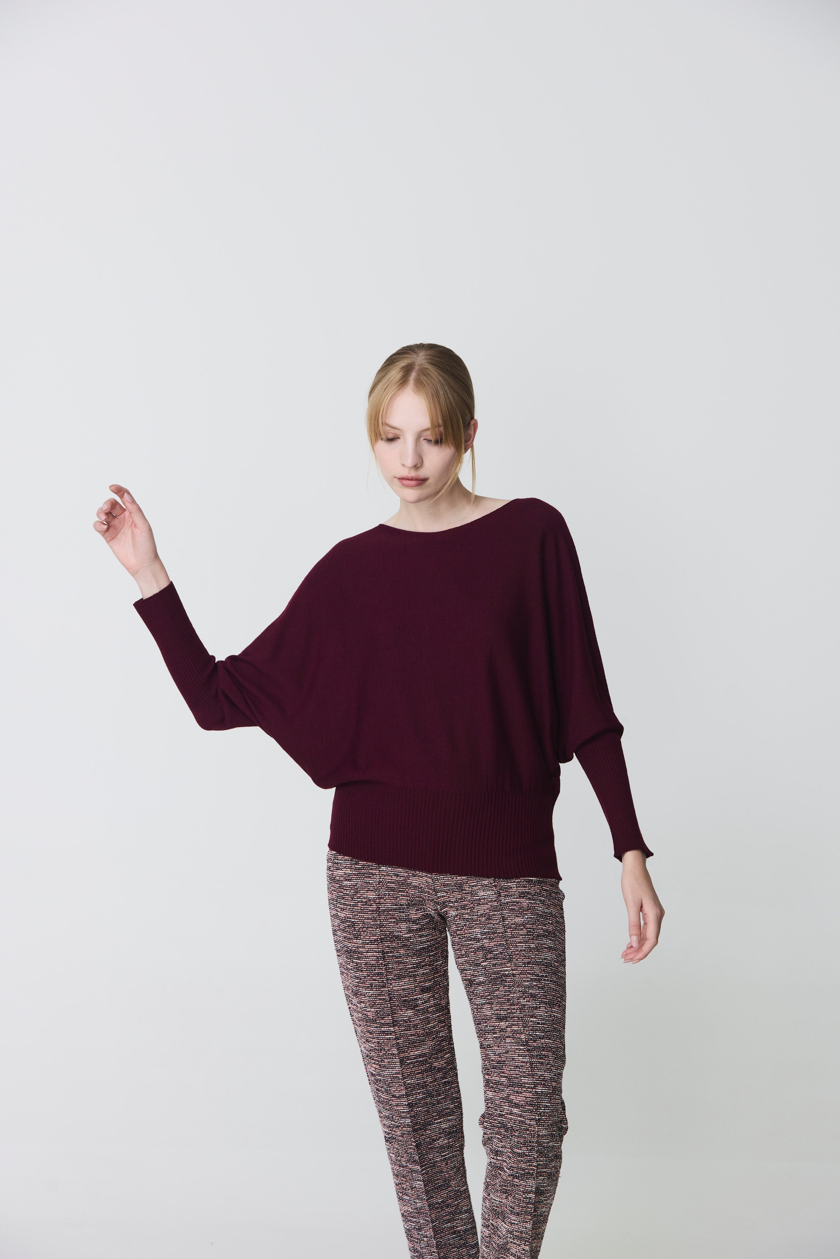 Batwing sleeve sweater