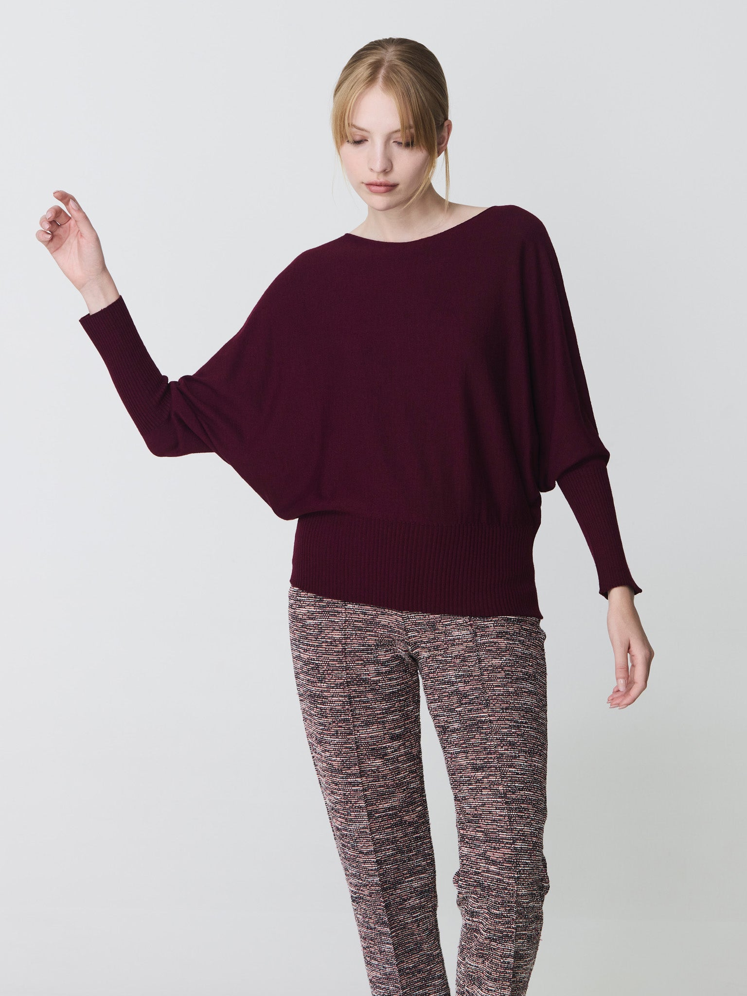 Batwing sleeve sweater