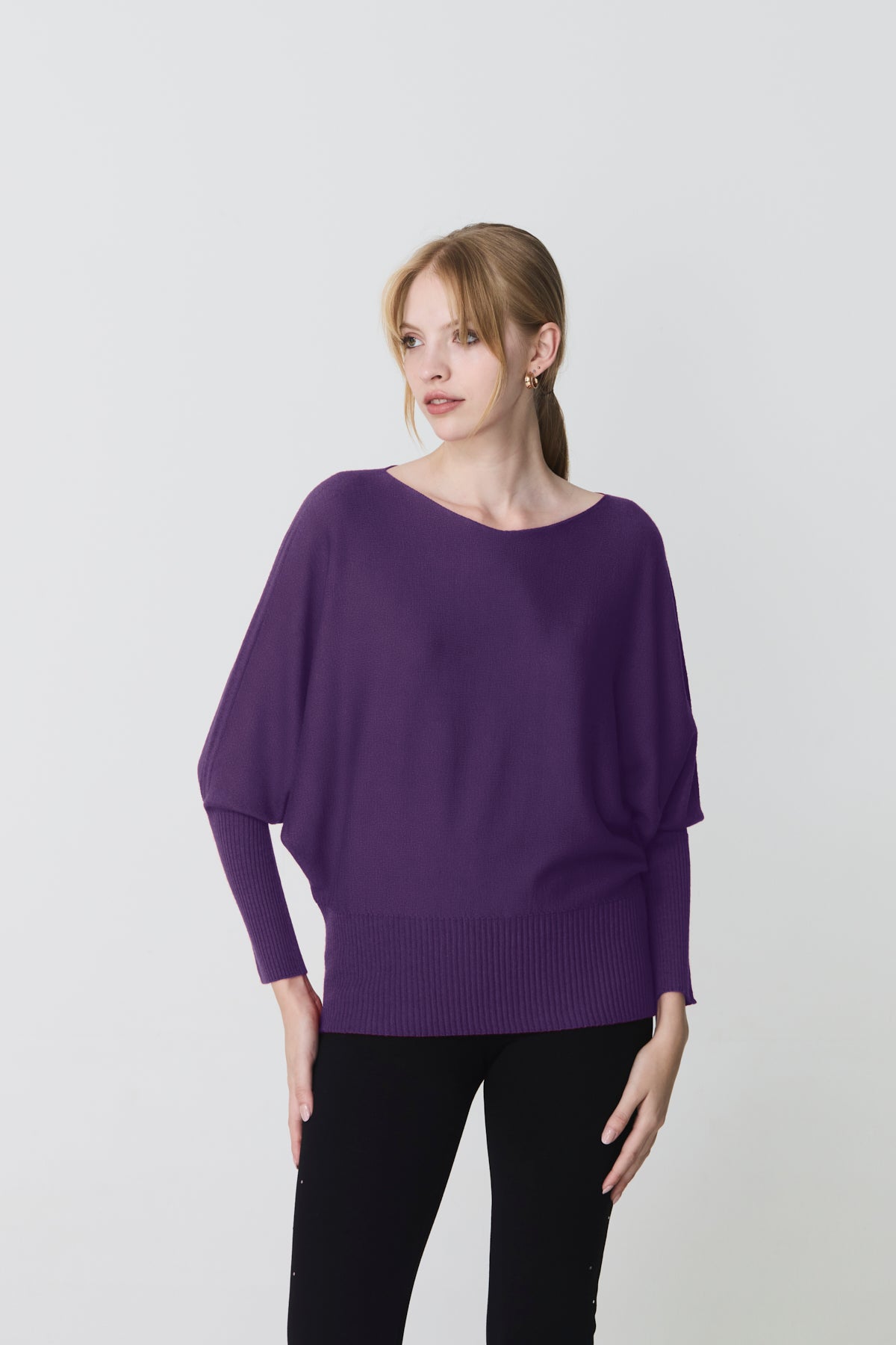 Batwing sleeve sweater