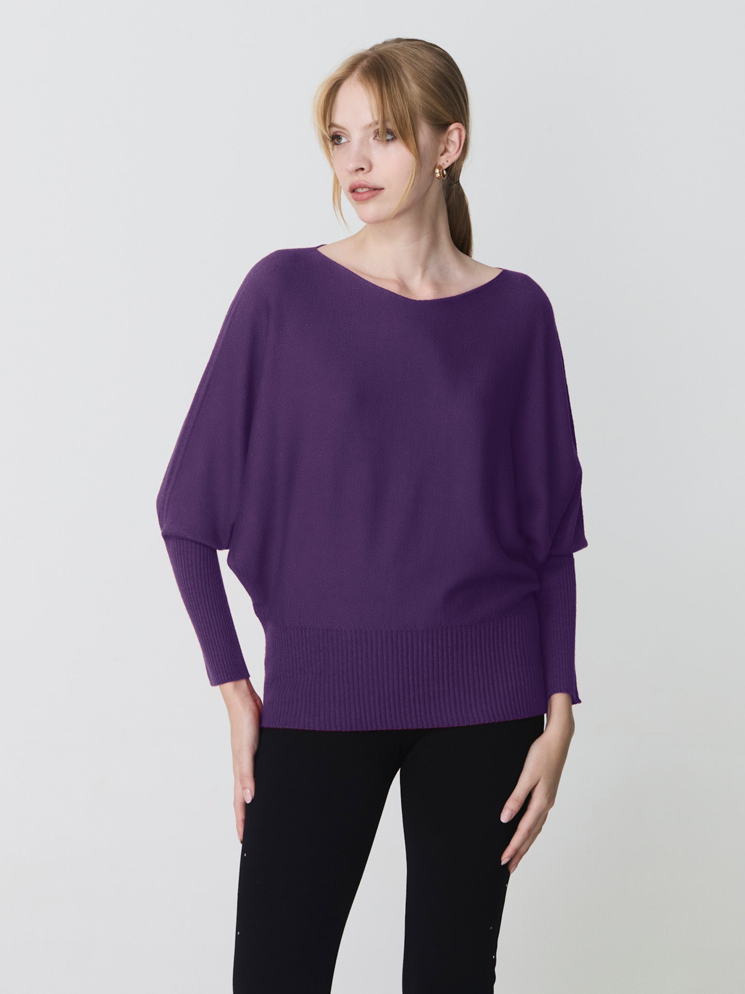 Batwing sleeve sweater