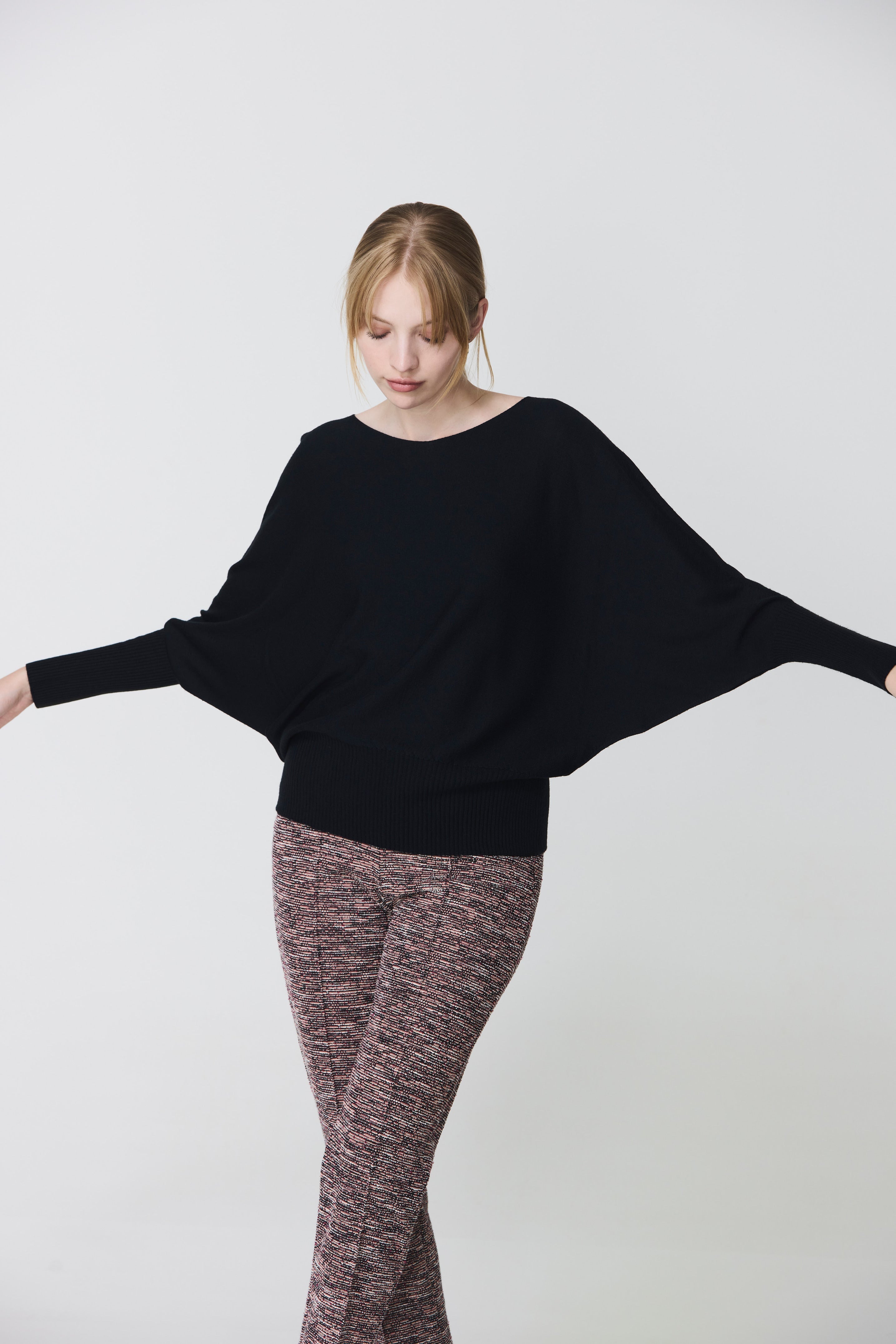 Batwing sleeve sweater