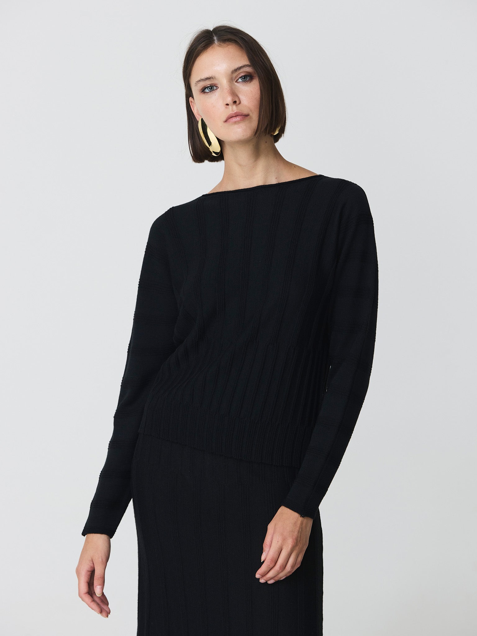 Batwing sleeve sweater