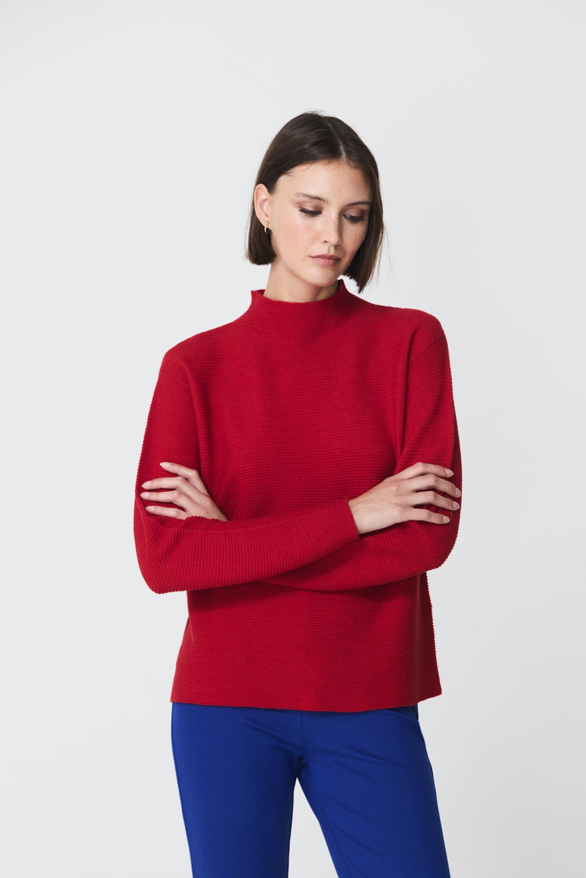 Funnel neck sweater