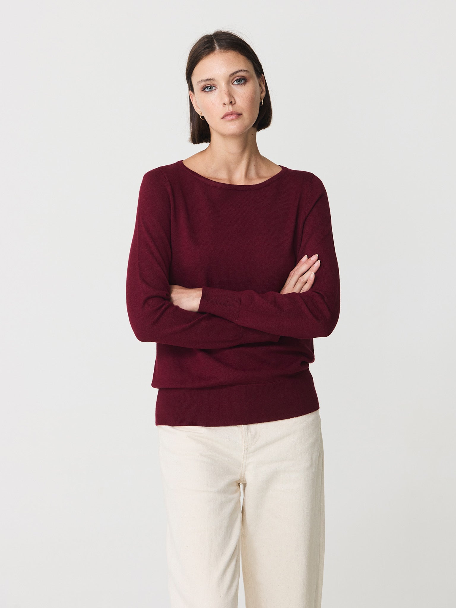 Boat neck sweater