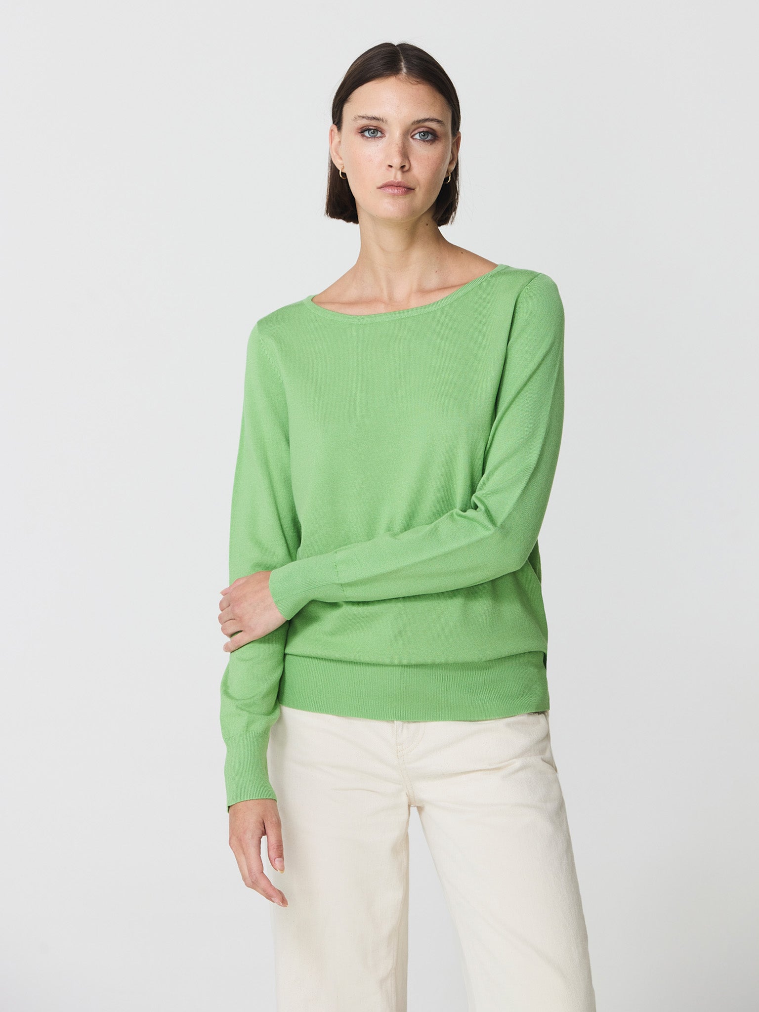 Boat neck sweater