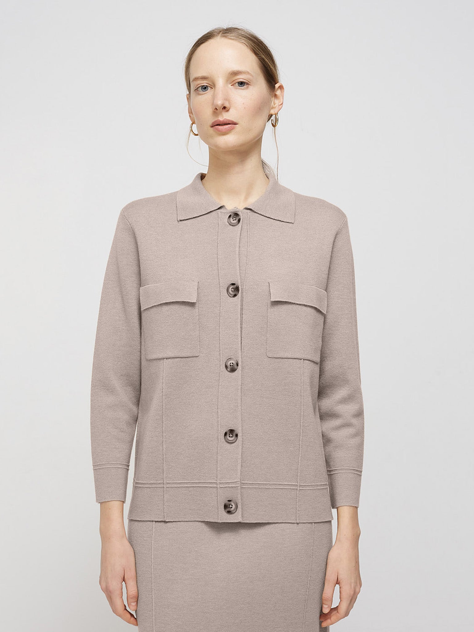 Polo collar jacket