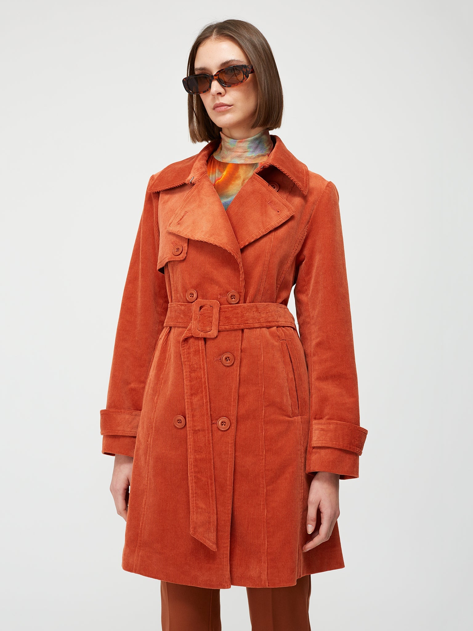 corduroy trench coat