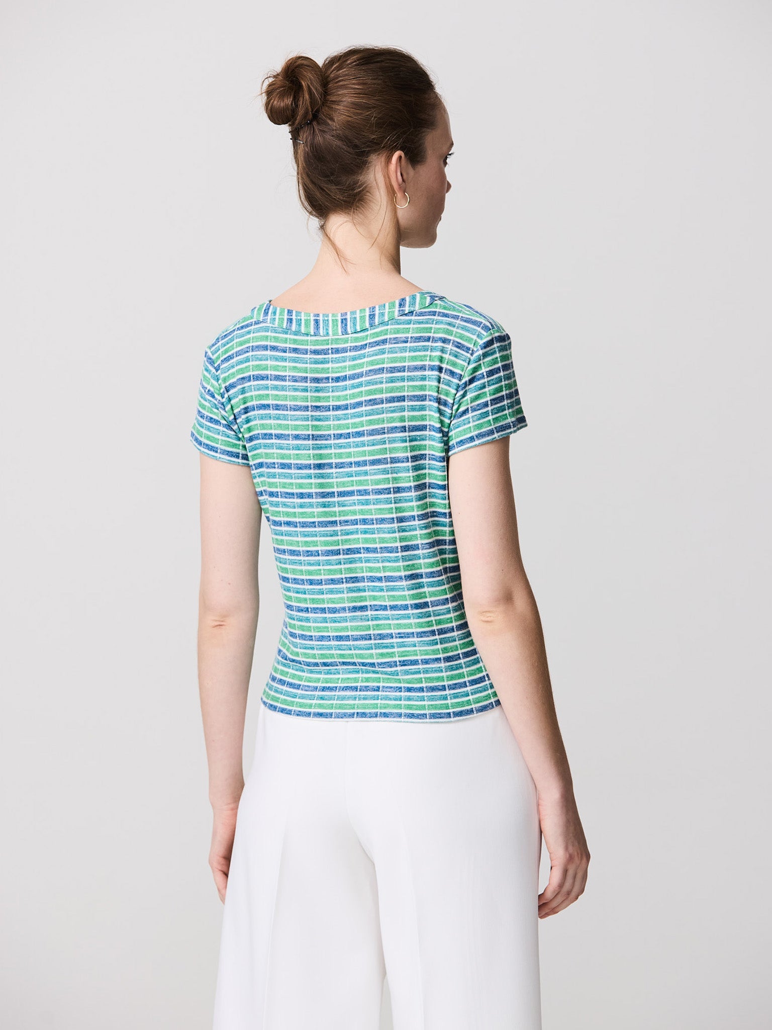 Tricolor top with chilalba collar