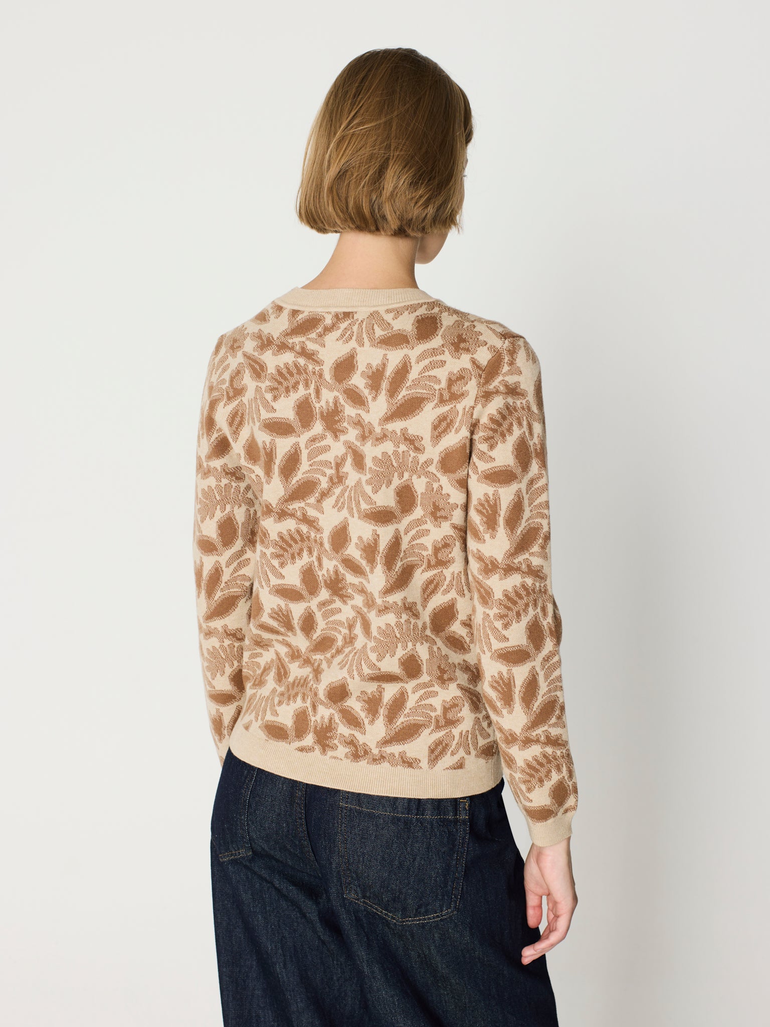 Jersey cuello redondo tipo jacquard