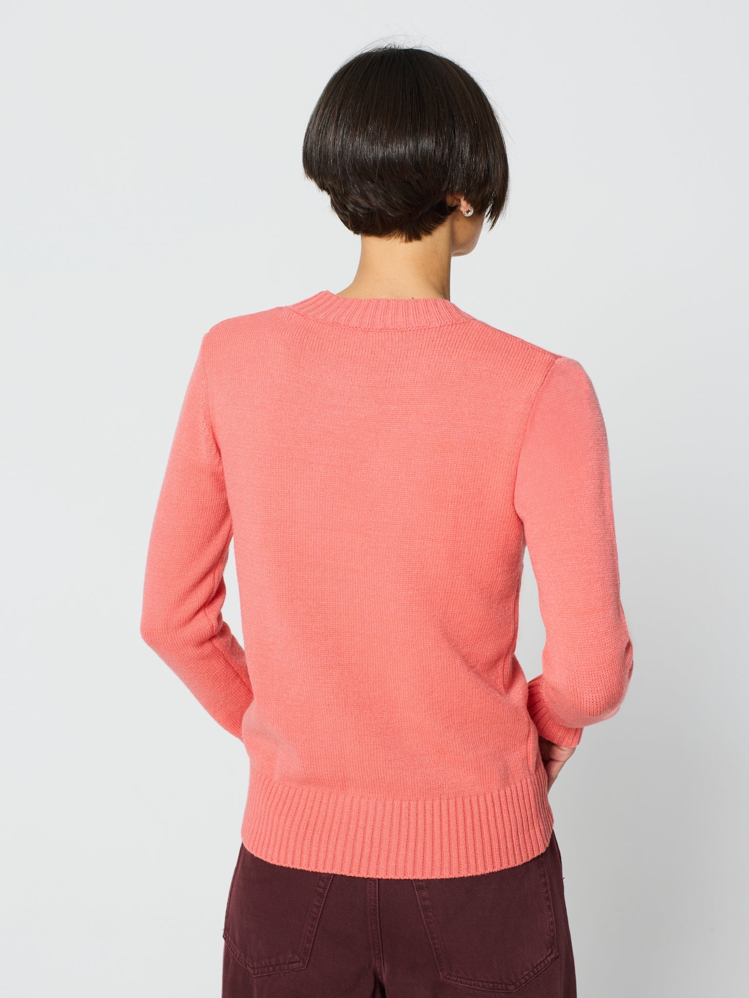 Jersey trenzado cuello redondo