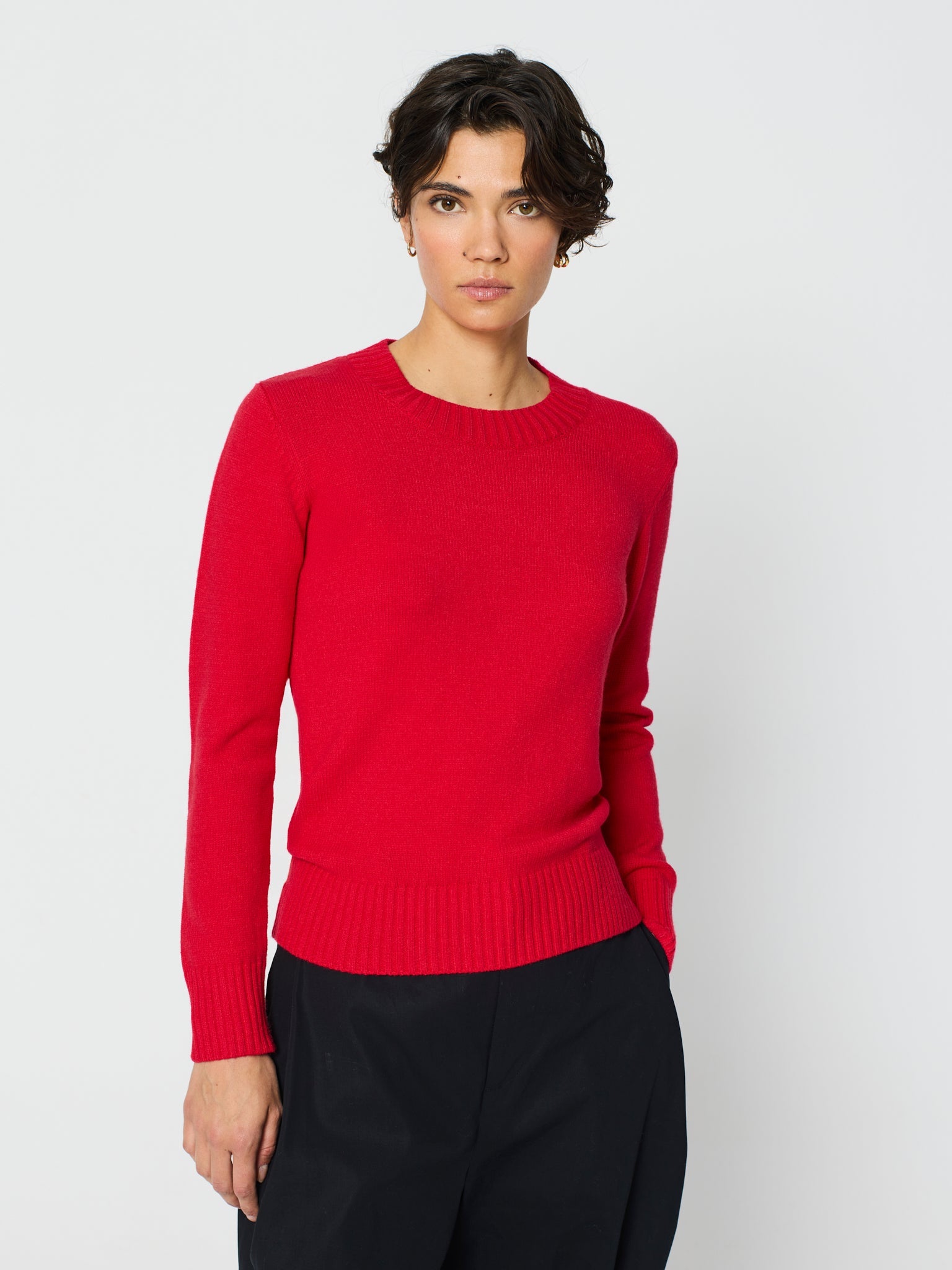 Jersey trenzado cuello redondo