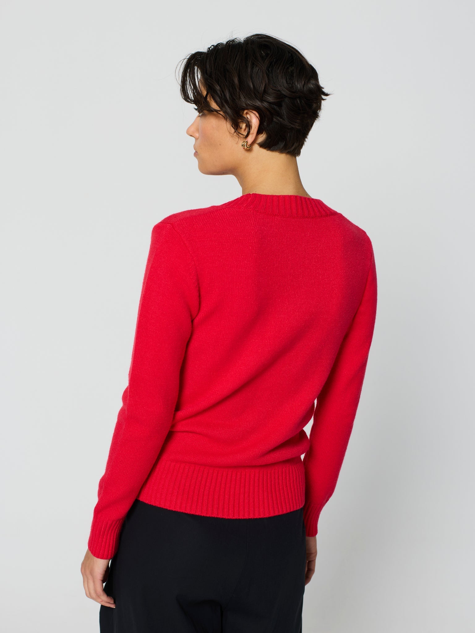 Jersey trenzado cuello redondo