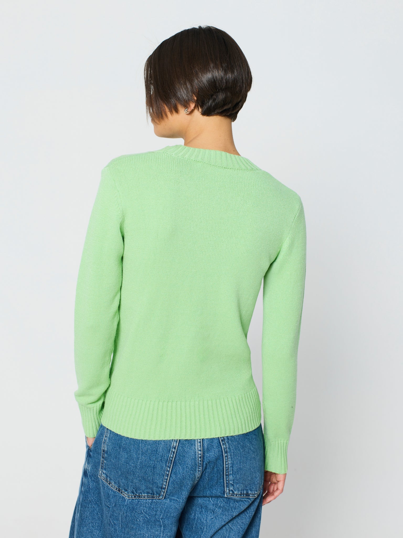 Jersey trenzado cuello redondo