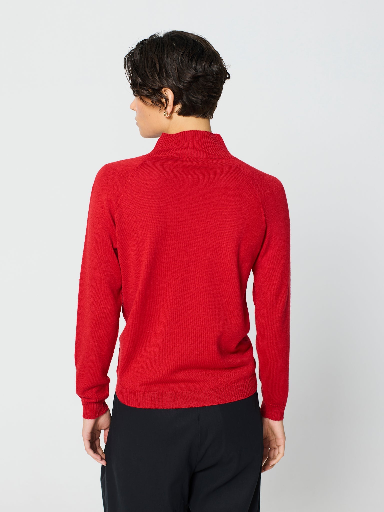 Jersey cuello perkins manga larga ranglán