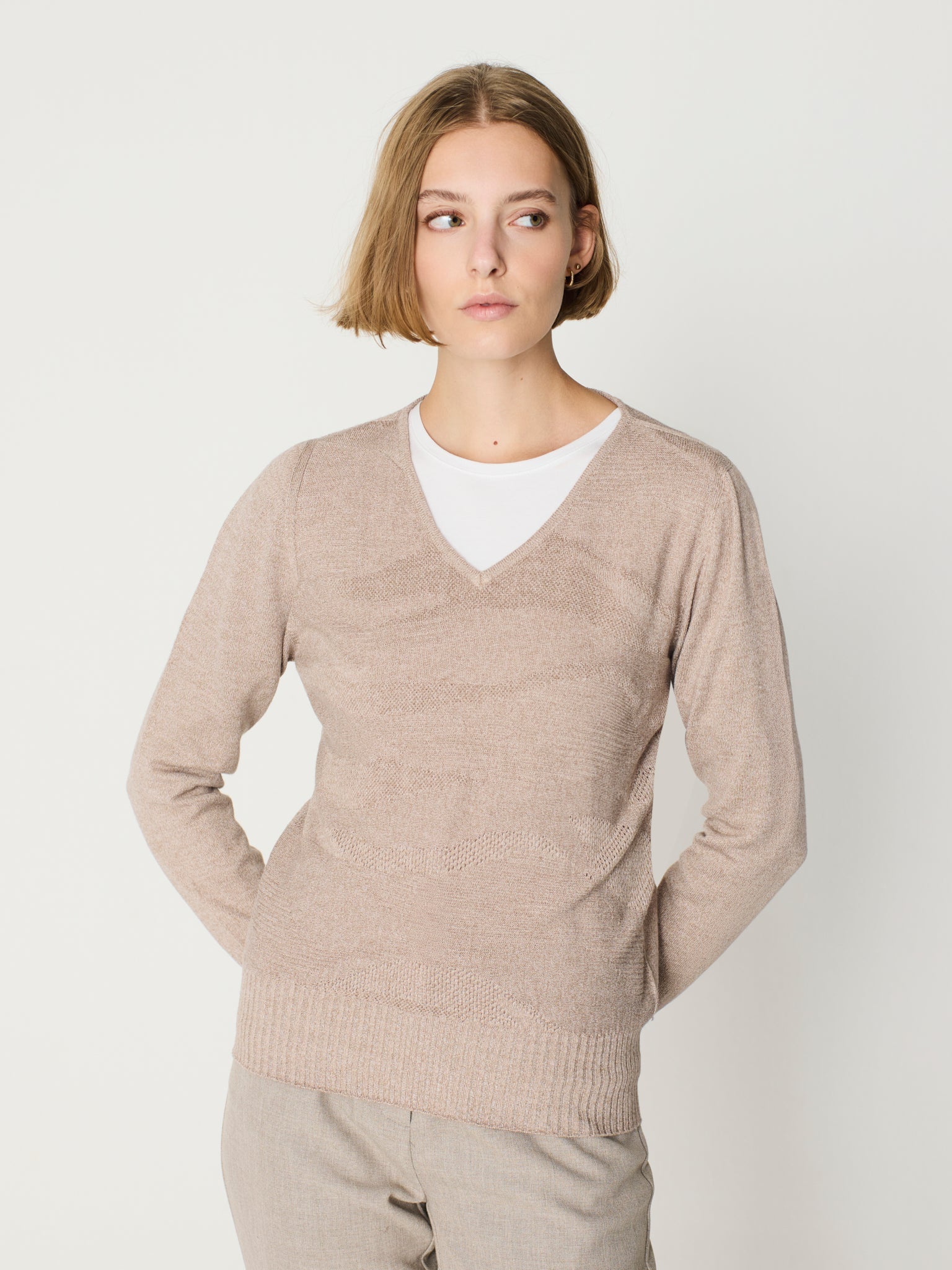 Jersey con textura orgánica delante