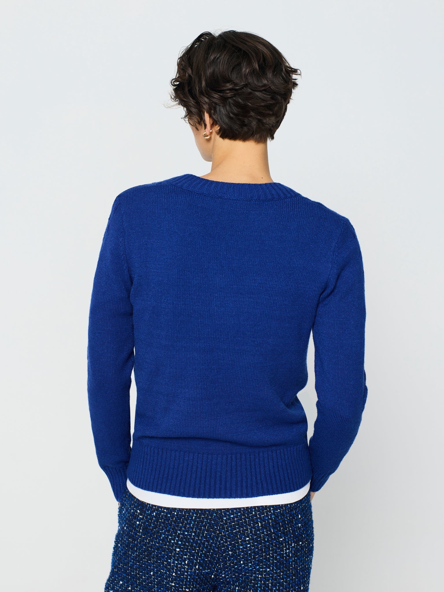 Jersey trenzado cuello pico