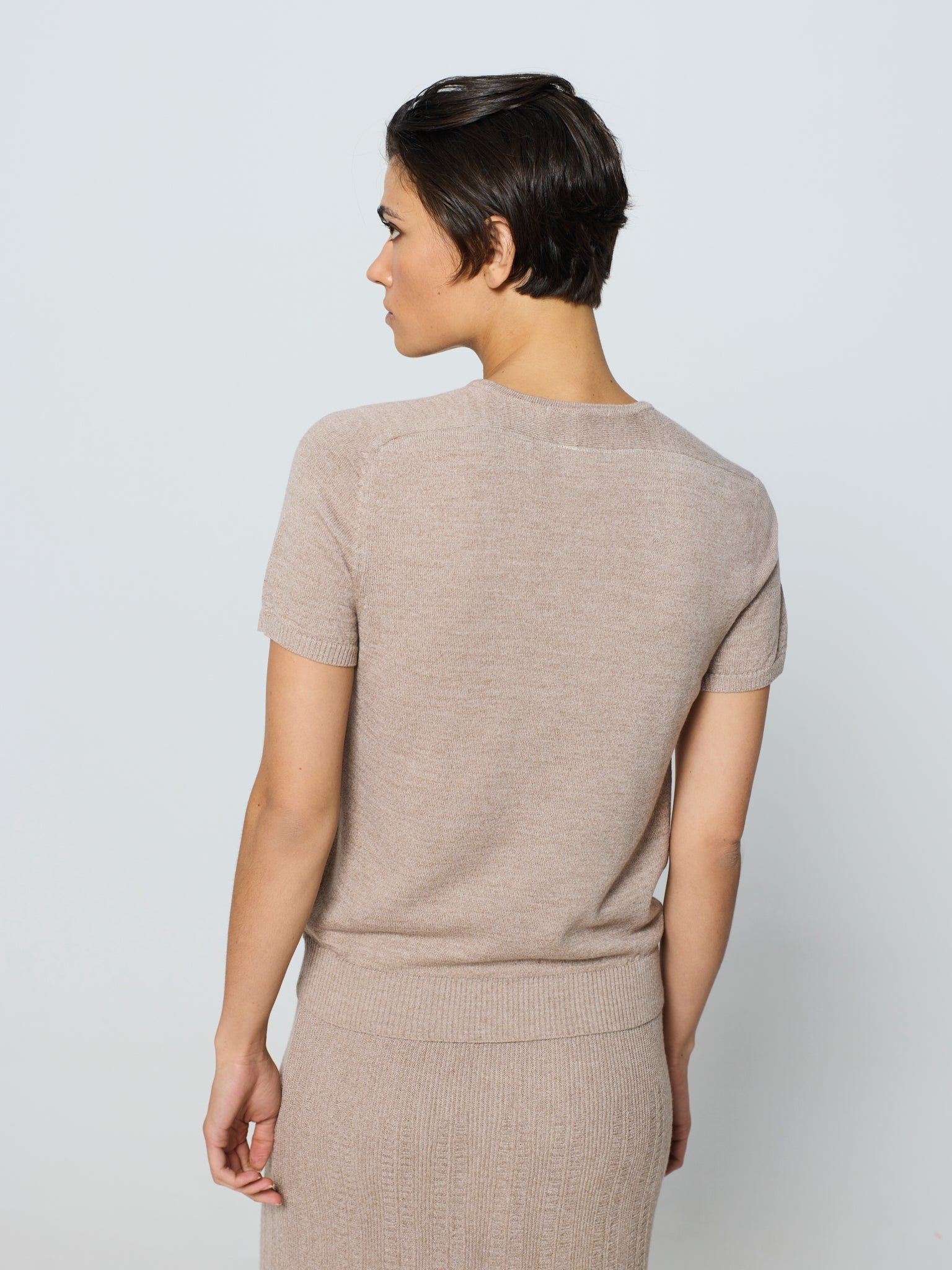Twinset de cuello redondo