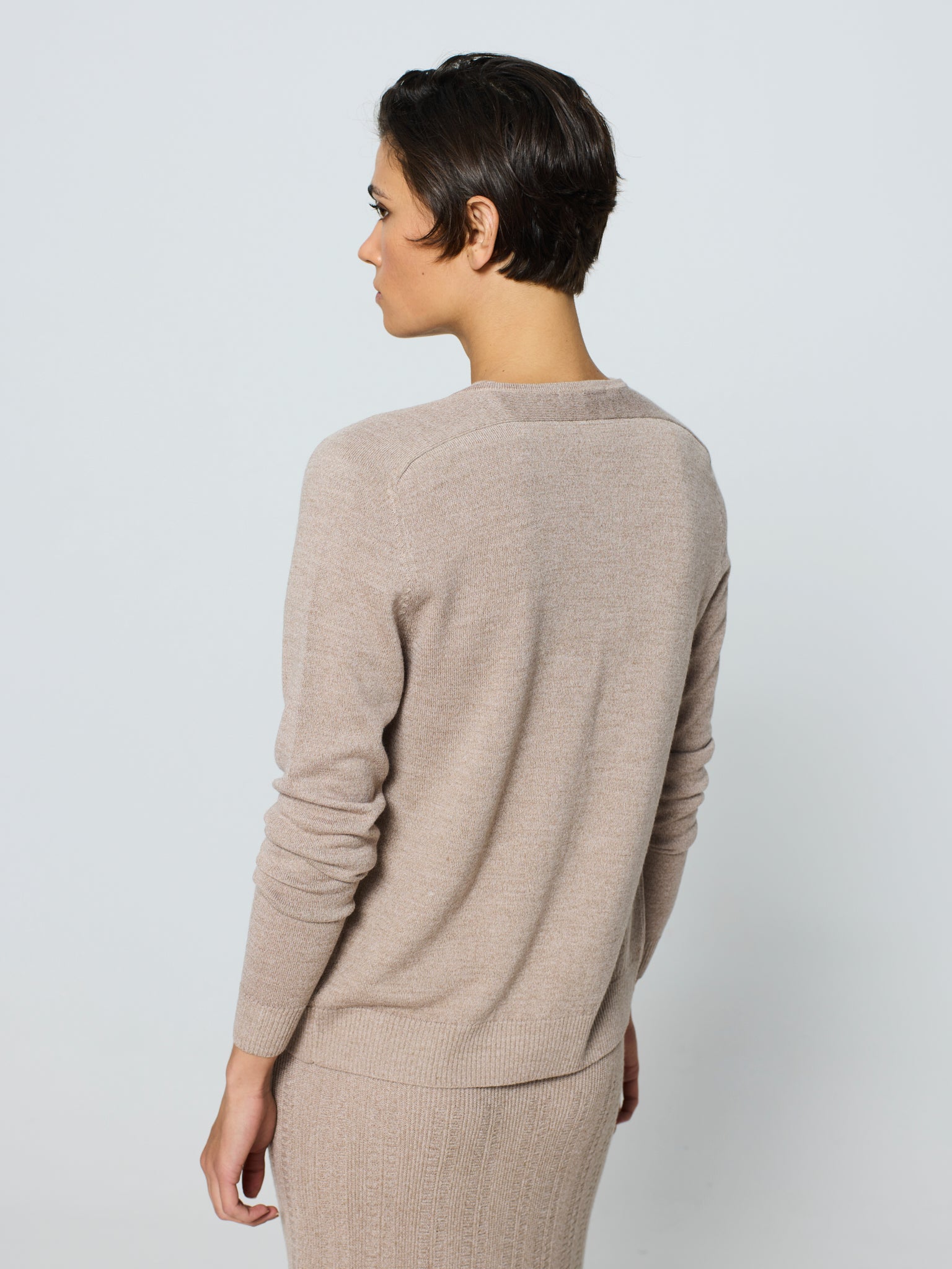 Twinset de cuello redondo